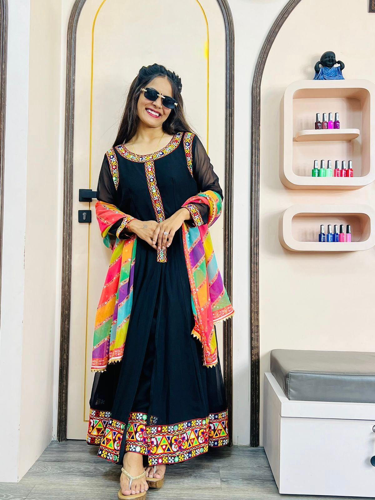 Designer Anarkali Gown, Pent And Beautiful Dupatta