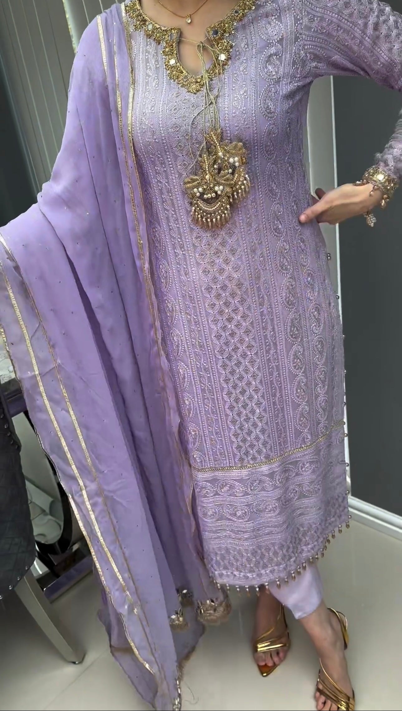 Designer Party Wear Look Heavy Faux Georgette Top Bottom & Dupatta Set