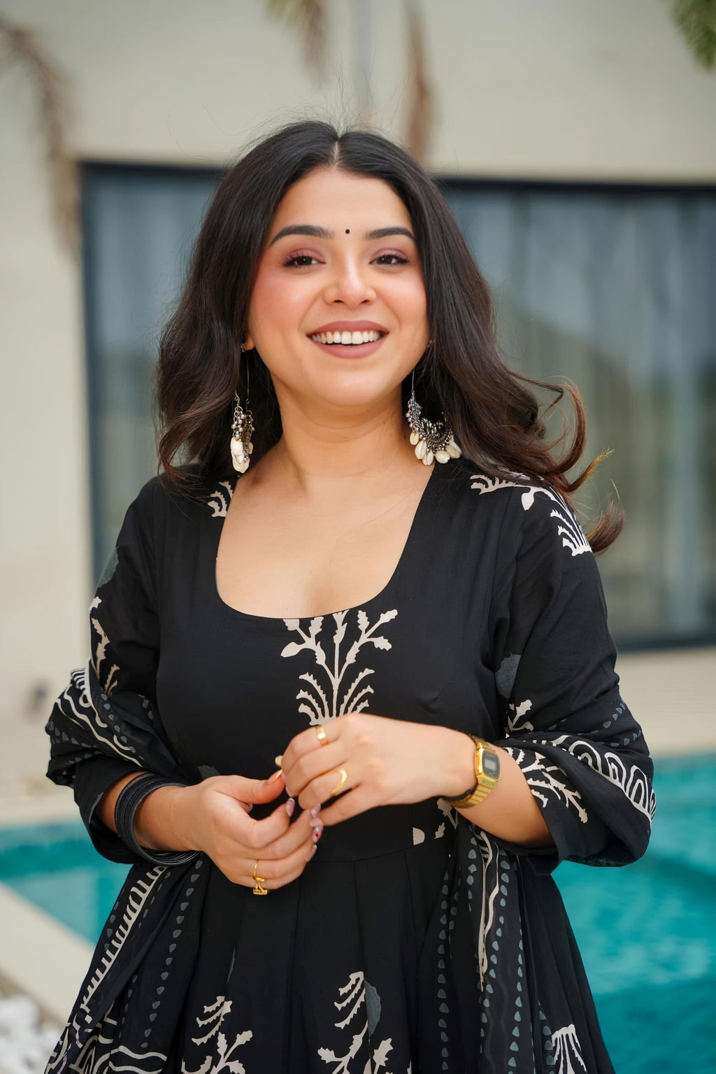 Designer Party Wear Anarkali Suit set With Beautiful Digital Print