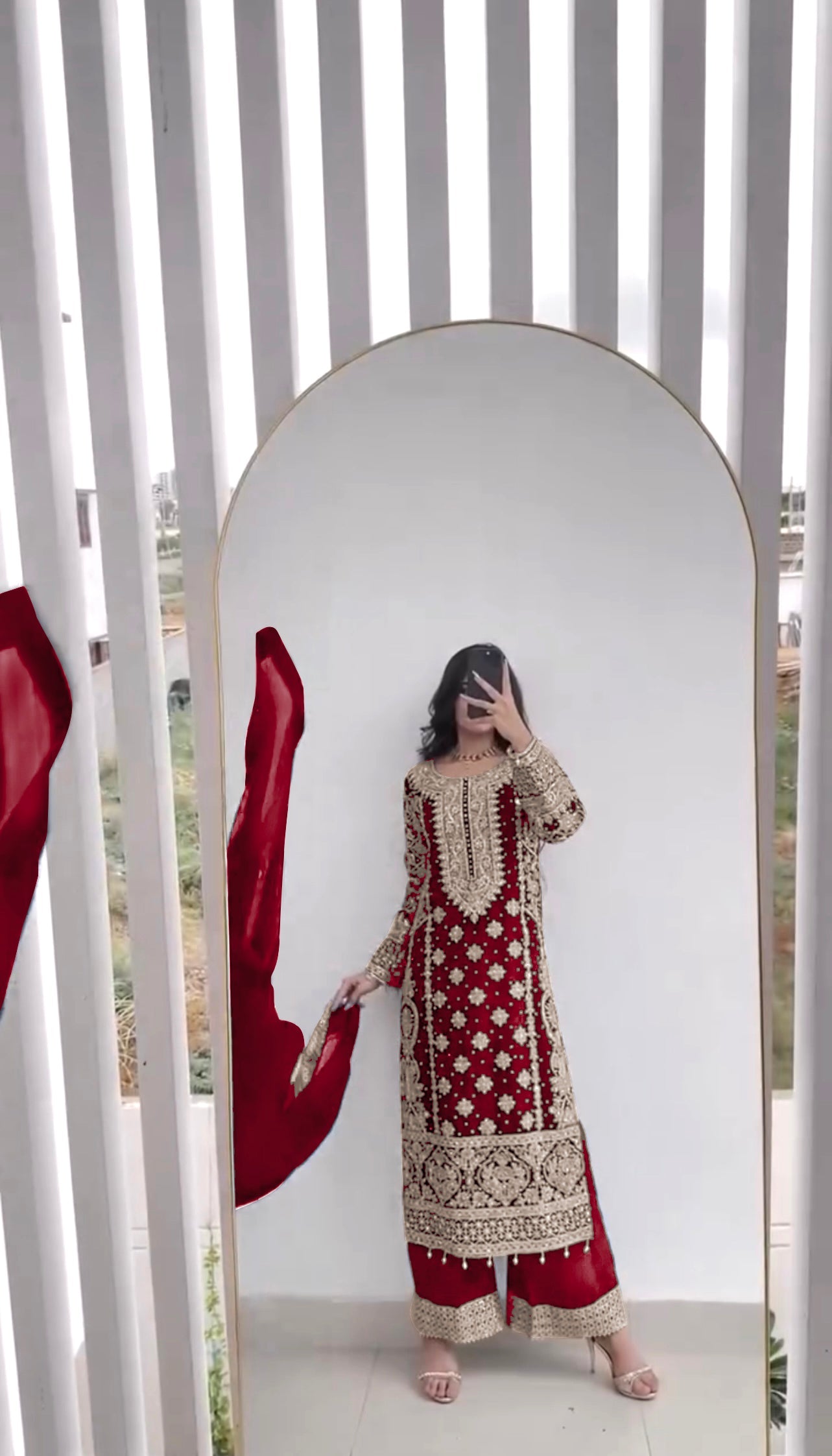 Fancy Top-Bottom And Dupatta With Heavy Embroidery Sequence Work
