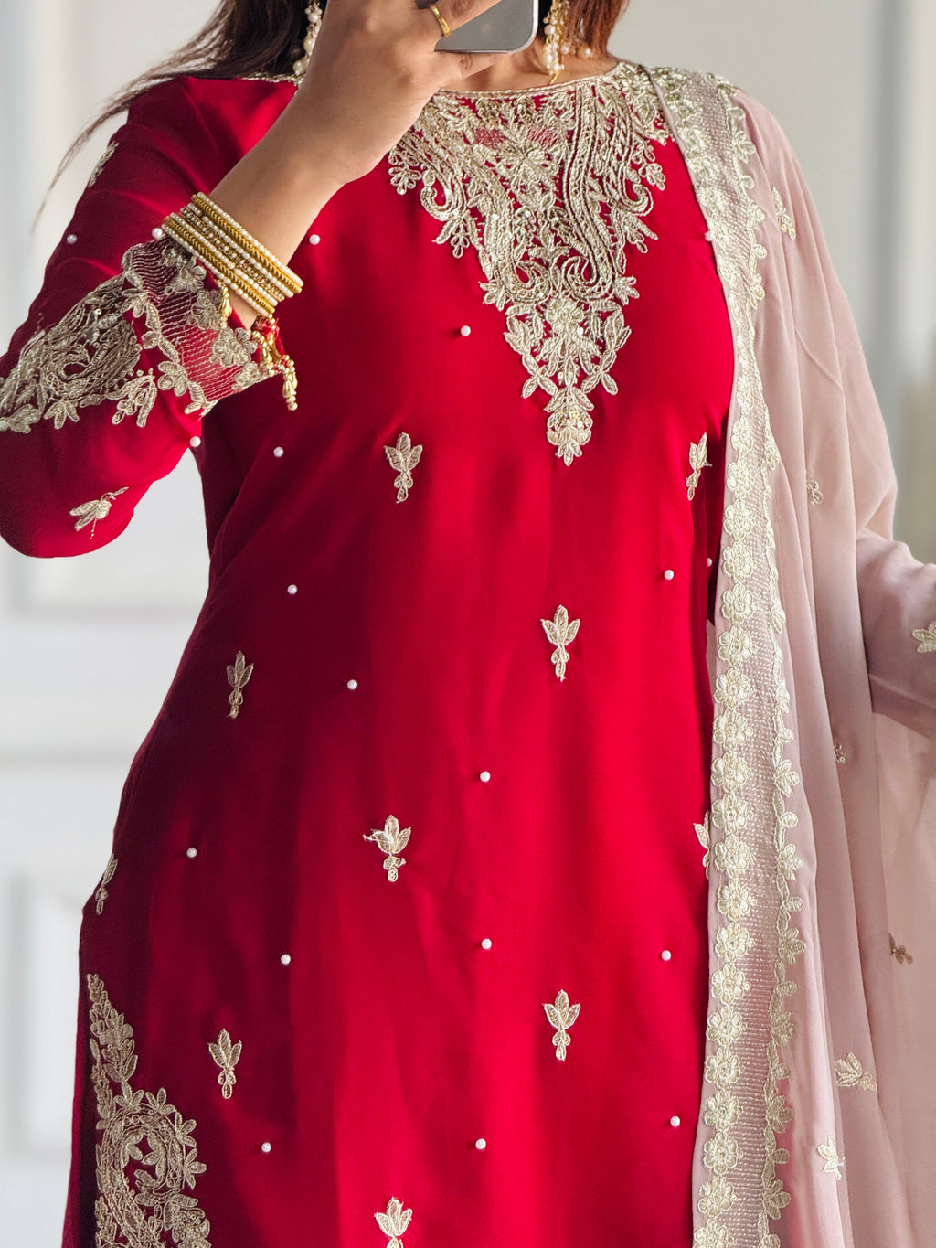 Beautiful Party Wear Top Plazzo And Dupatta