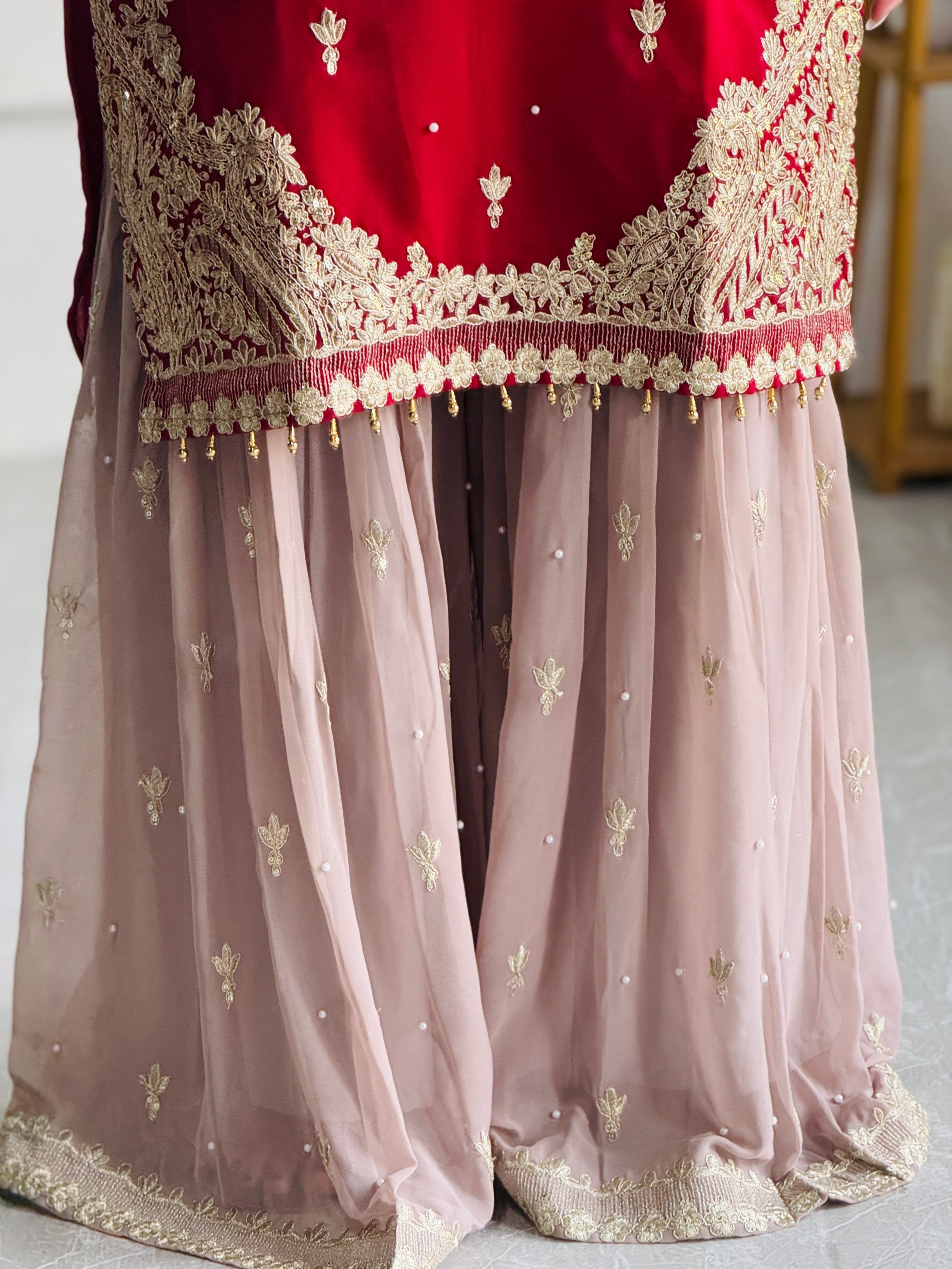 Beautiful Party Wear Top Plazzo And Dupatta