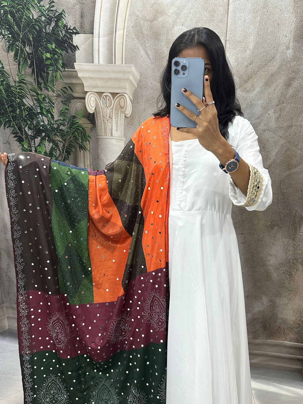 Party Wear Designer Anarkali Gown And Pent With Dupatta