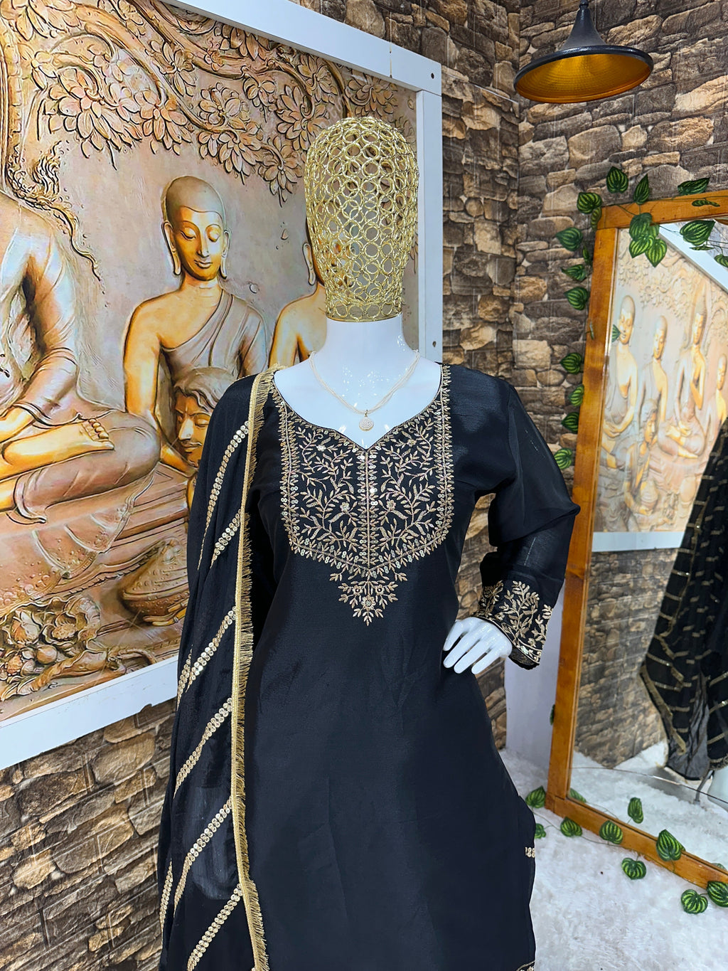 Beautiful Party Wear Top And Dhoti With Dupatta