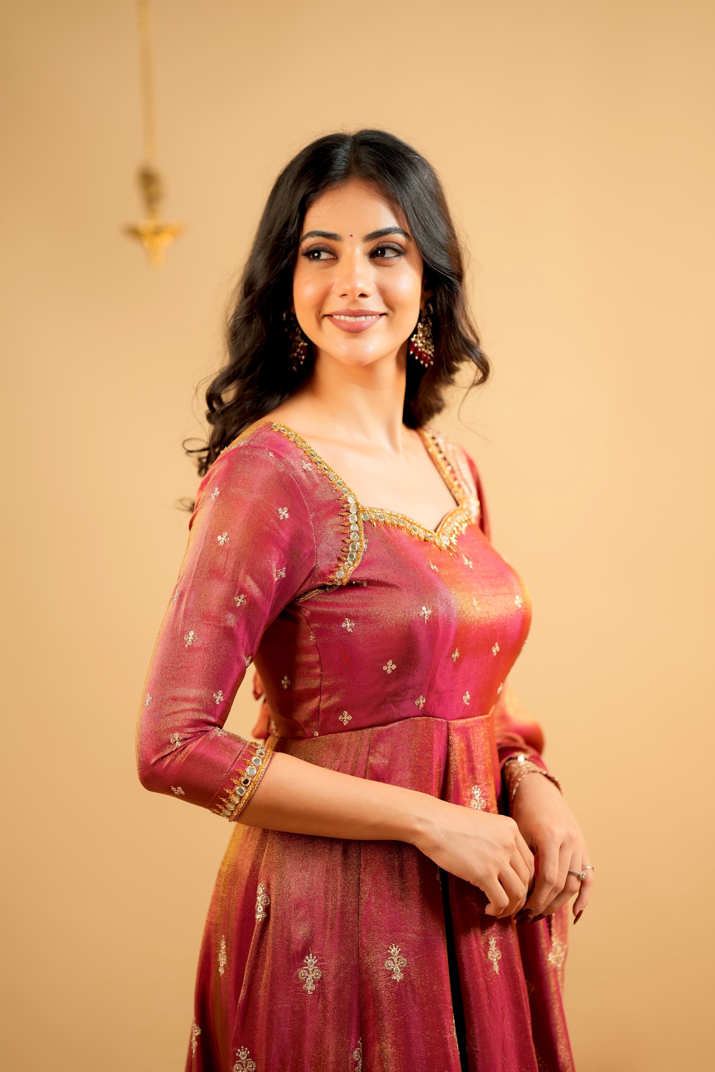 Designer Party Wear Anarkali Gown-Pent And Dupatta