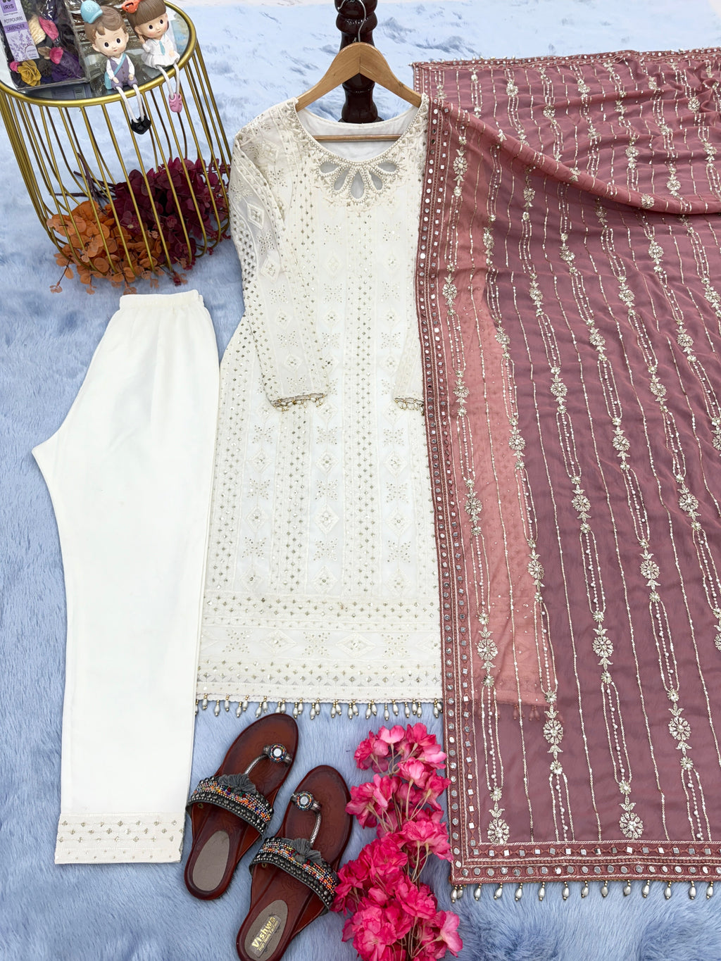 Party Wear Look Top Bottom & Dupatta Set