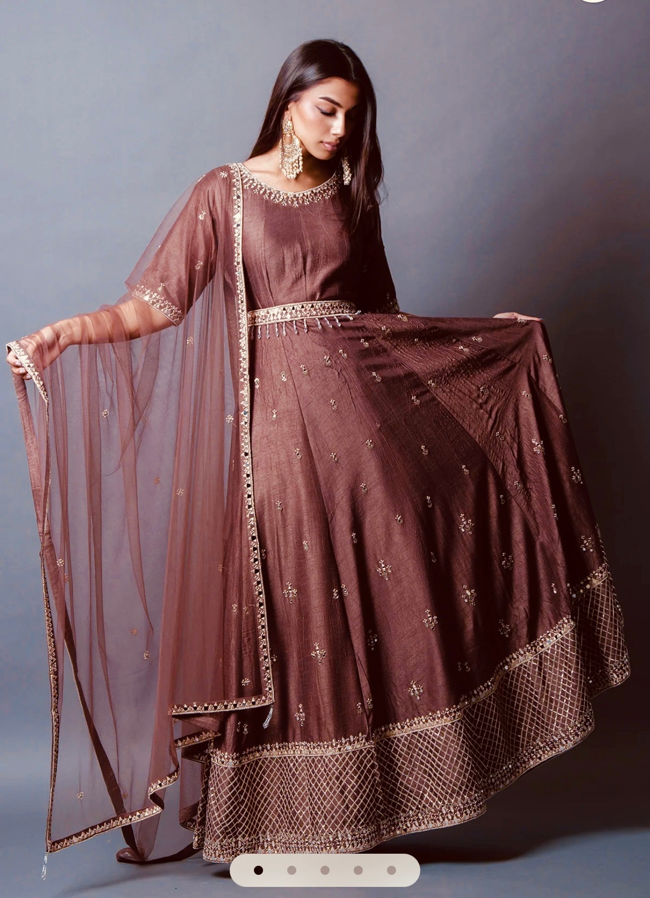 Designer Party Wear Gown With Pent And Dupatta