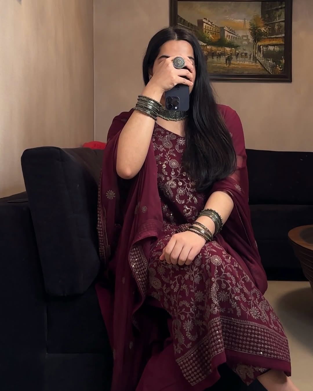 पार्टी वियर डिज़ाइनर टॉप-बॉटम और खूबसूरत दुपट्टा