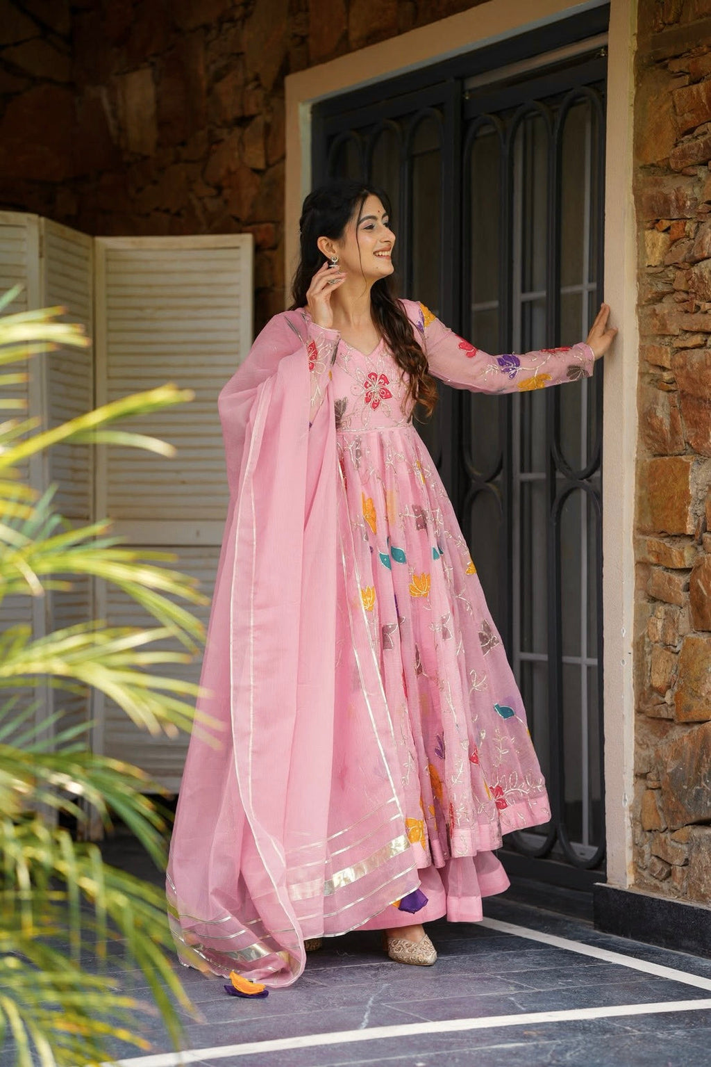 Designer Party Wear Look Gown, Pent And Beautiful Dupatta