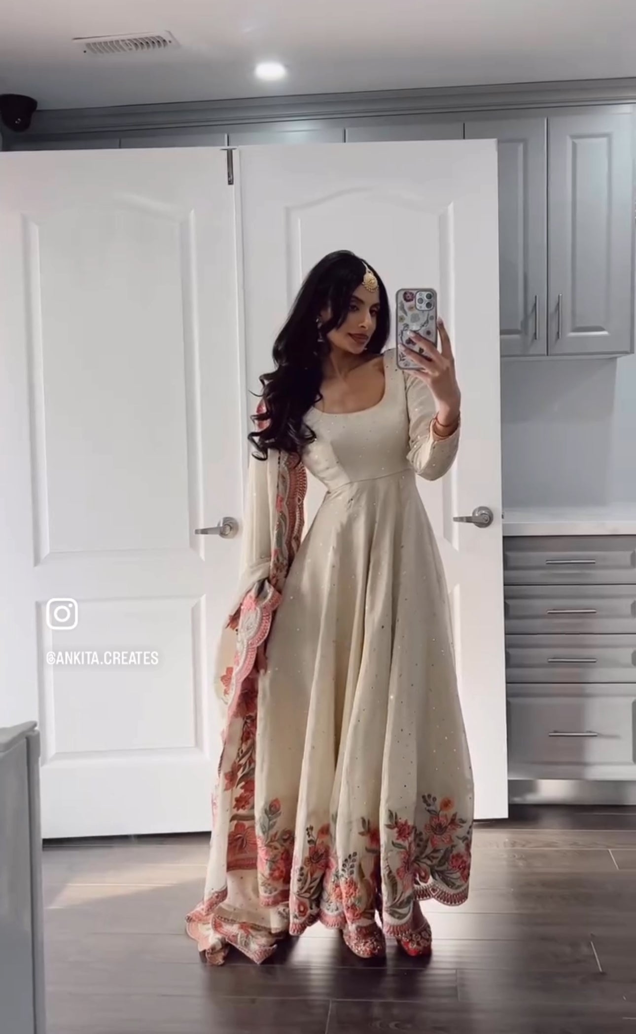 Beautiful Party Wear Gown -Pent And Dupatta Embroidery Sequence Work