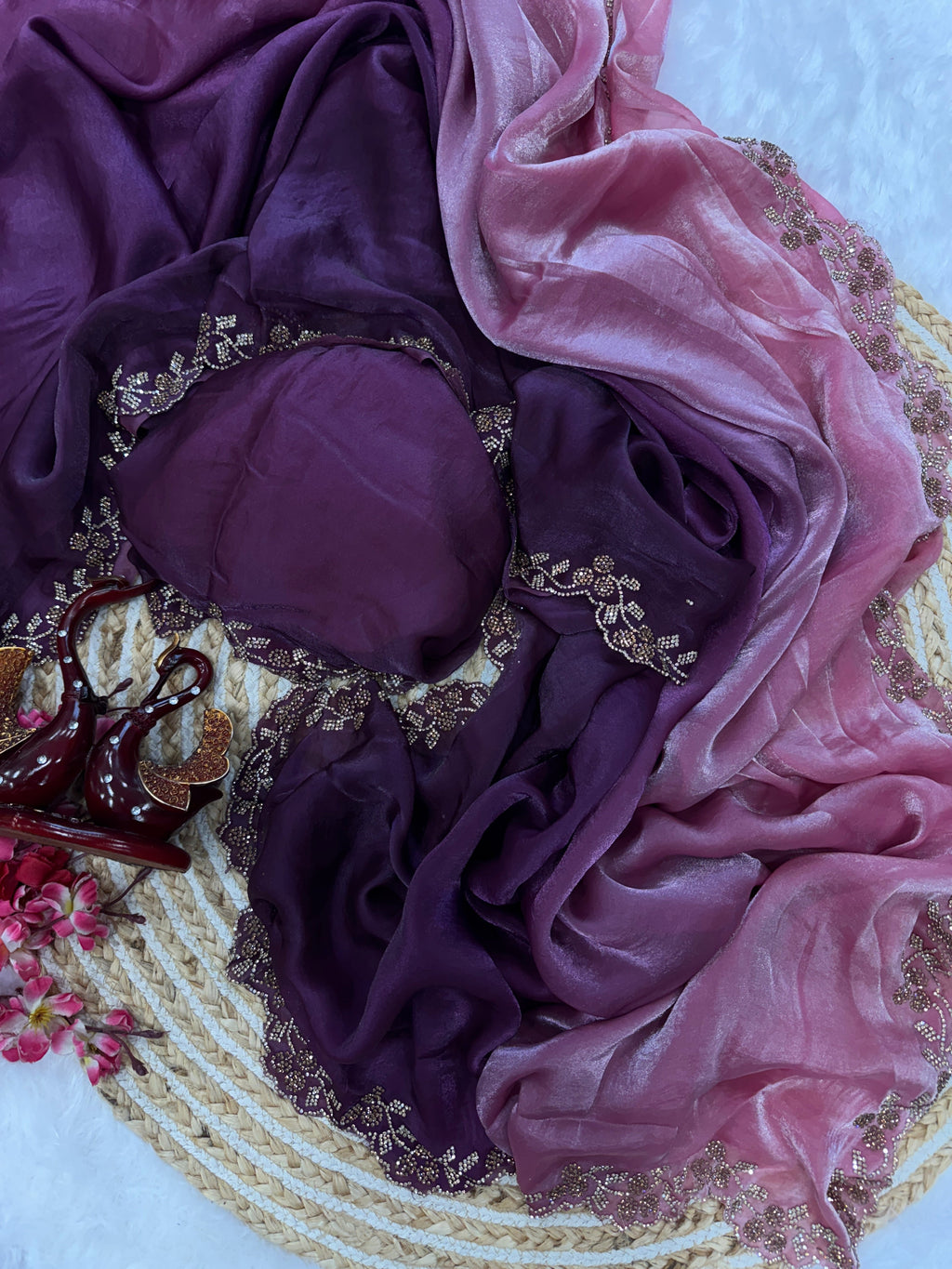 Designer Party Wear Style Saree With Dimond Work