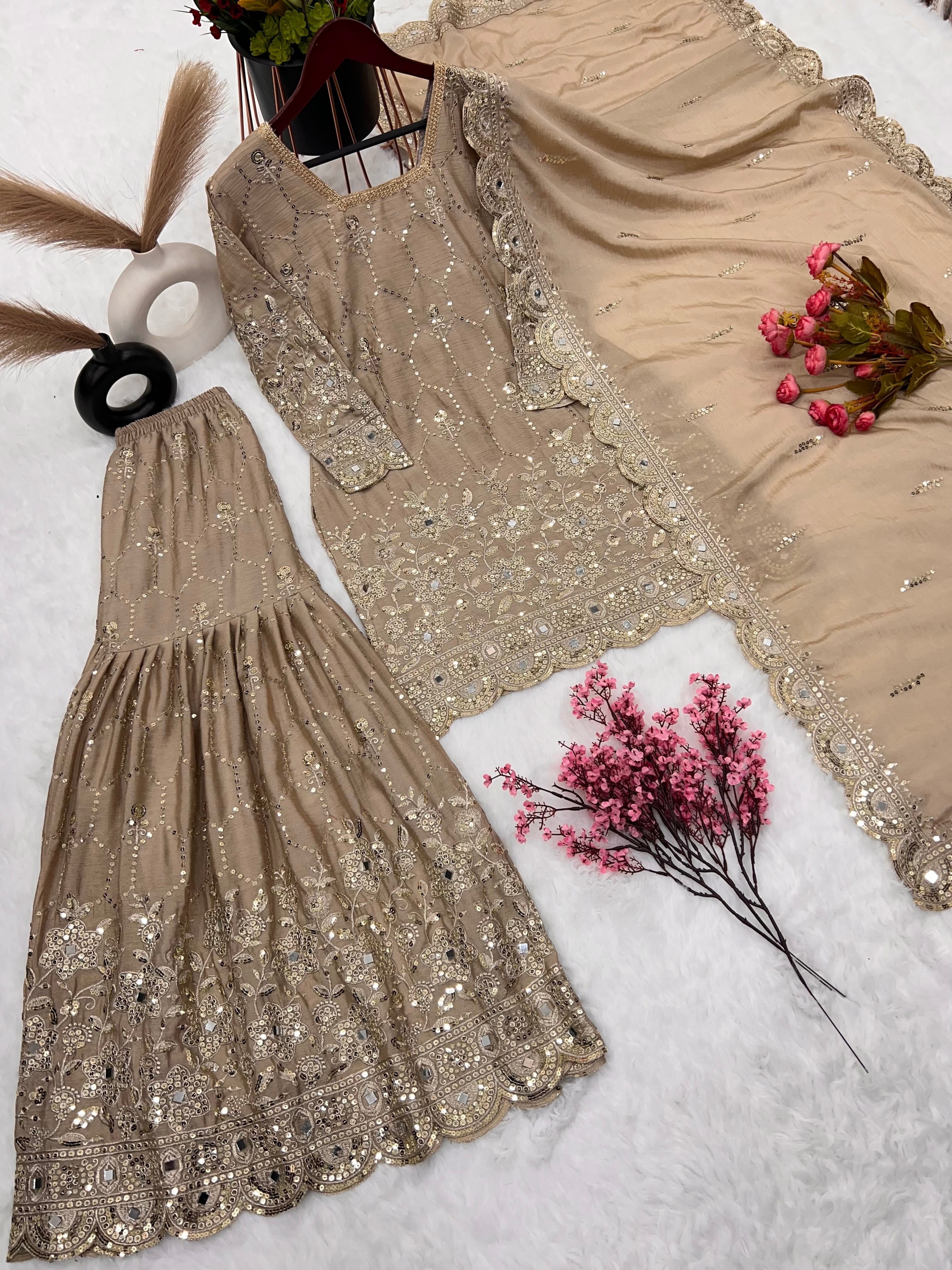 Beautiful Party Wear Top-Bottom And Dupatta
