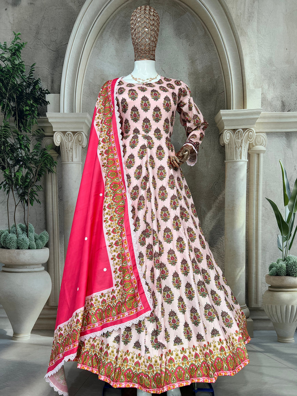 Beautiful Top-Bottom And Dupatta With Digital Print Work