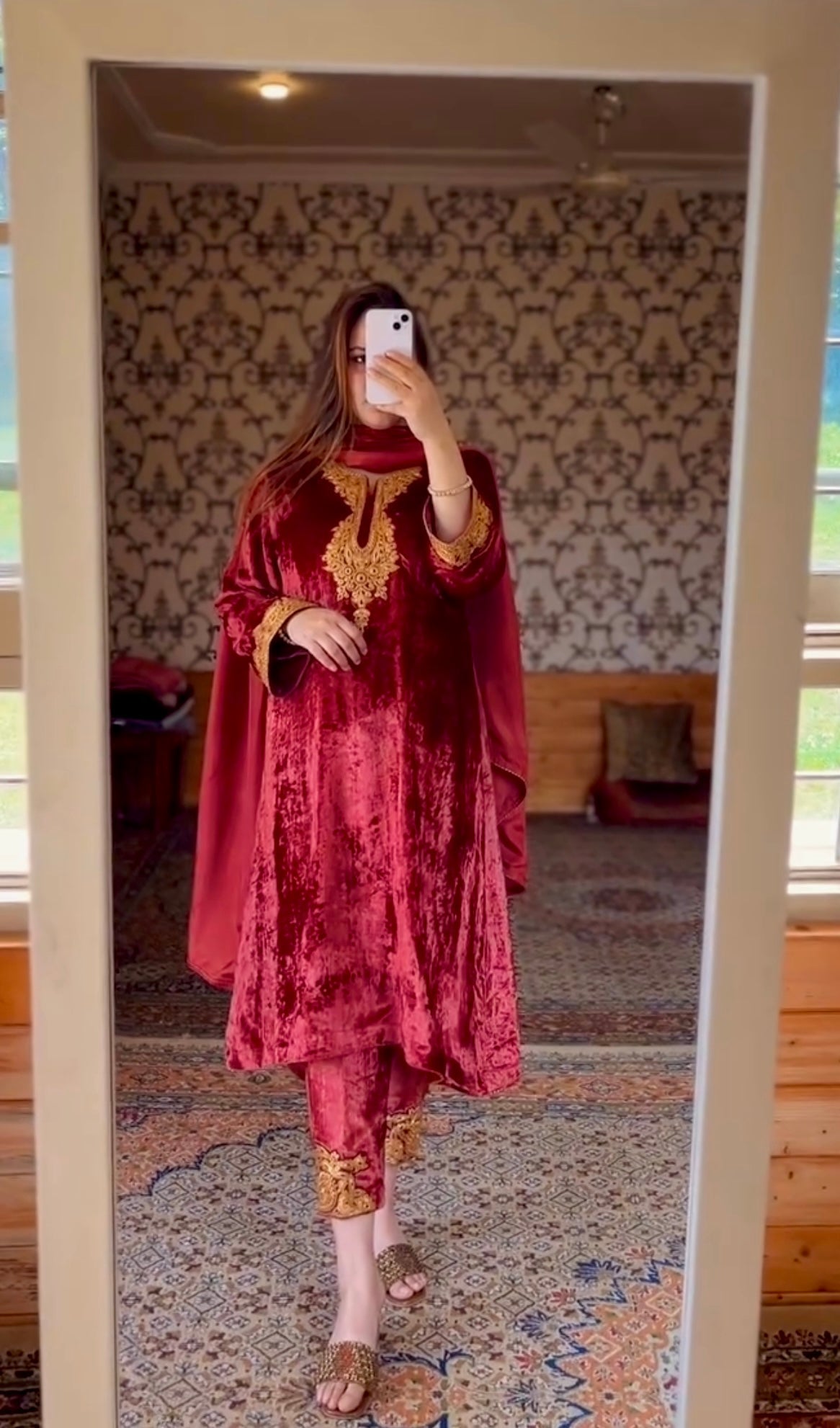 Party Wear Look Heavy Pure Viscose Velvet Top Bottom &amp; Dupatta Set