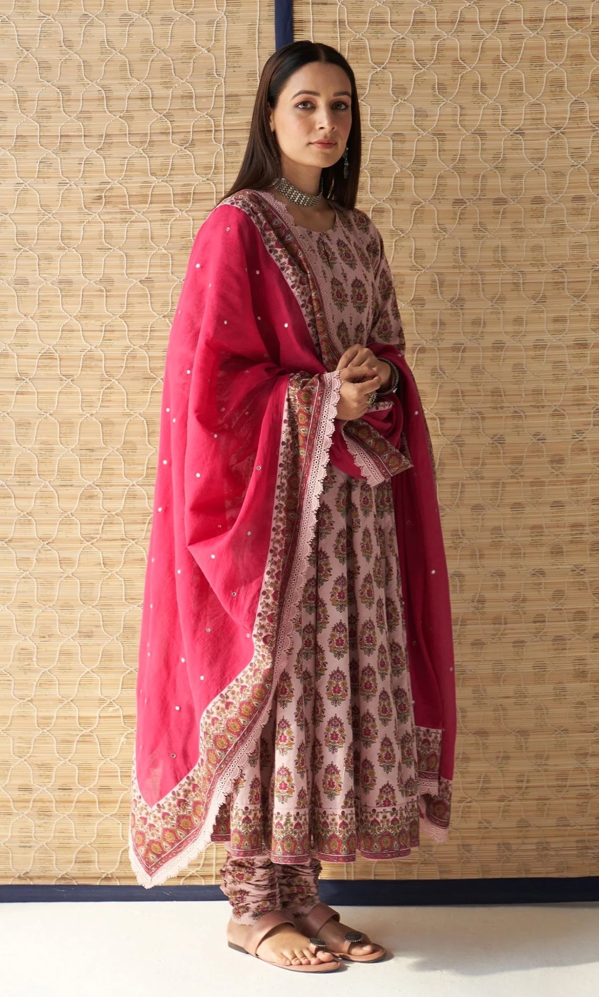 Beautiful Top-Bottom And Dupatta With Digital Print Work