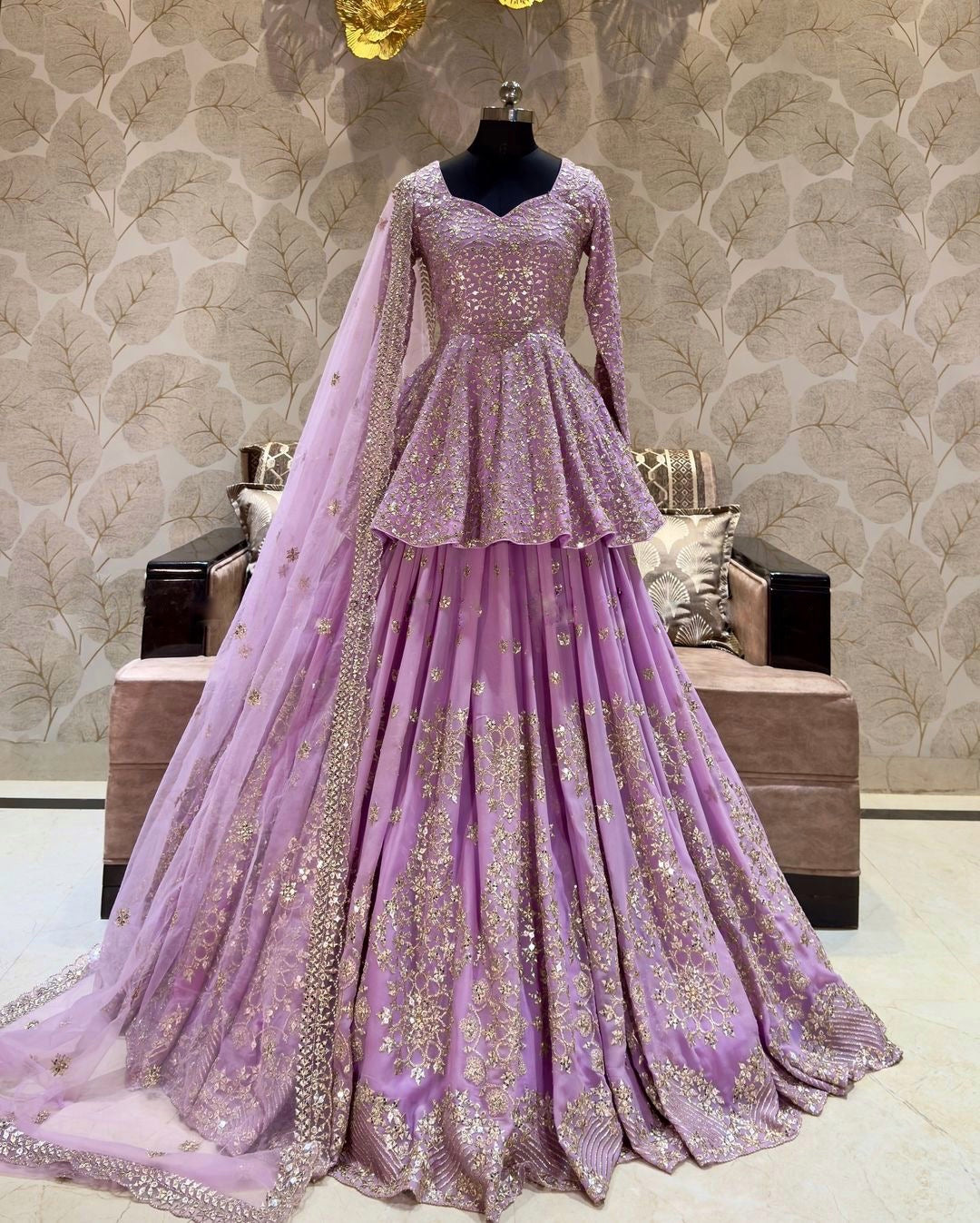 Designer Party Wear Top Bottom And Dupatta