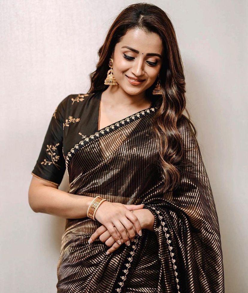 Designer Saree With Dori Embroidery Work Lace Border