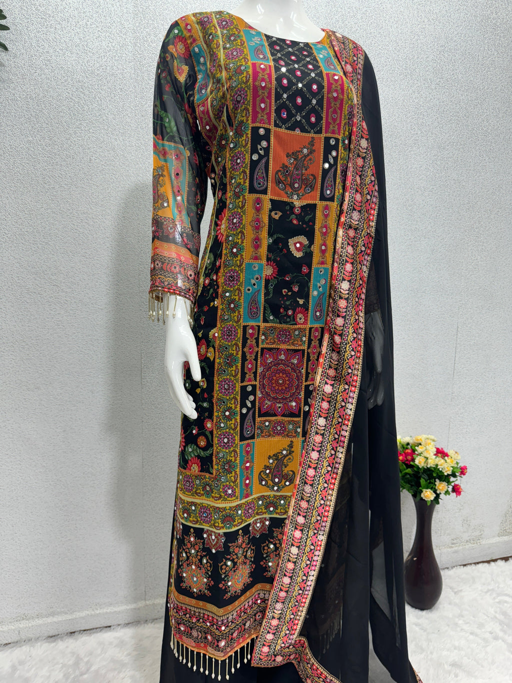 Party Wear Beautiful Top Bottom And Dupatta