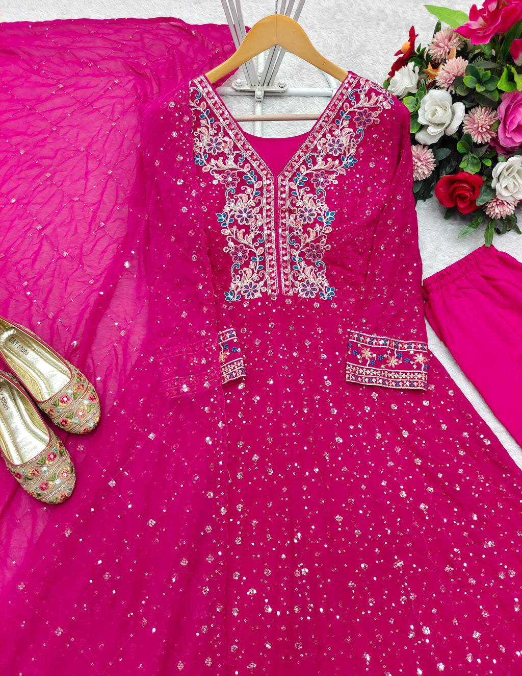 Designer Party Wear Gown-Pent And Dupatta