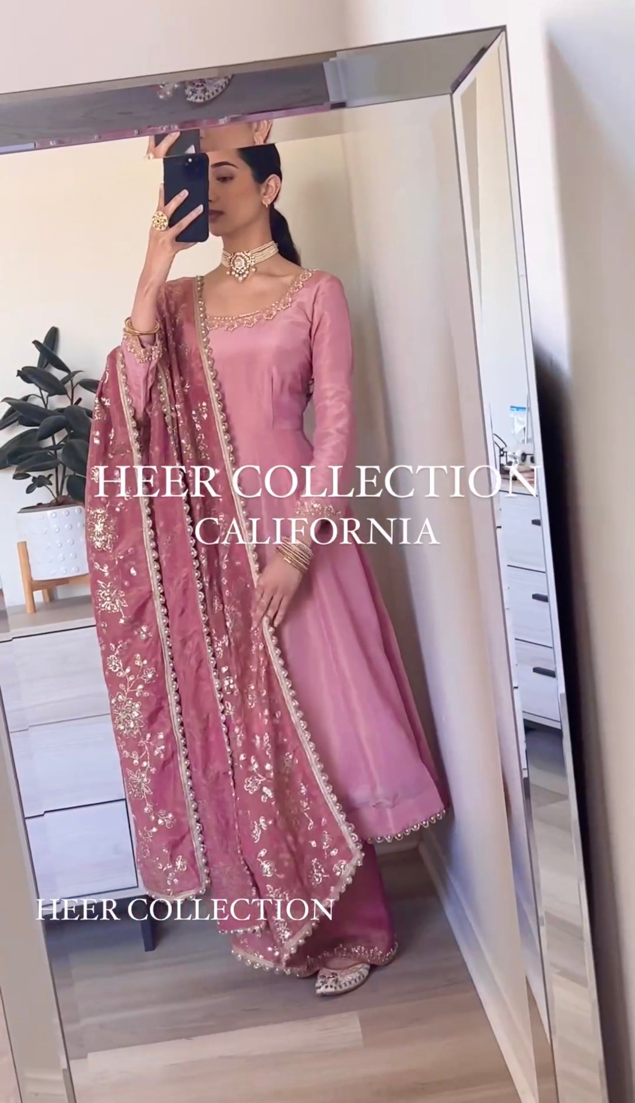Party Wear Anarkali Gown, Dupatta & Plazzo Set