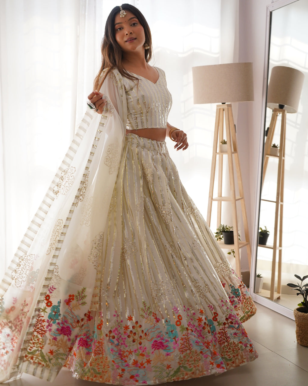 Designer Lehenga Choli With Thread And Sequence work