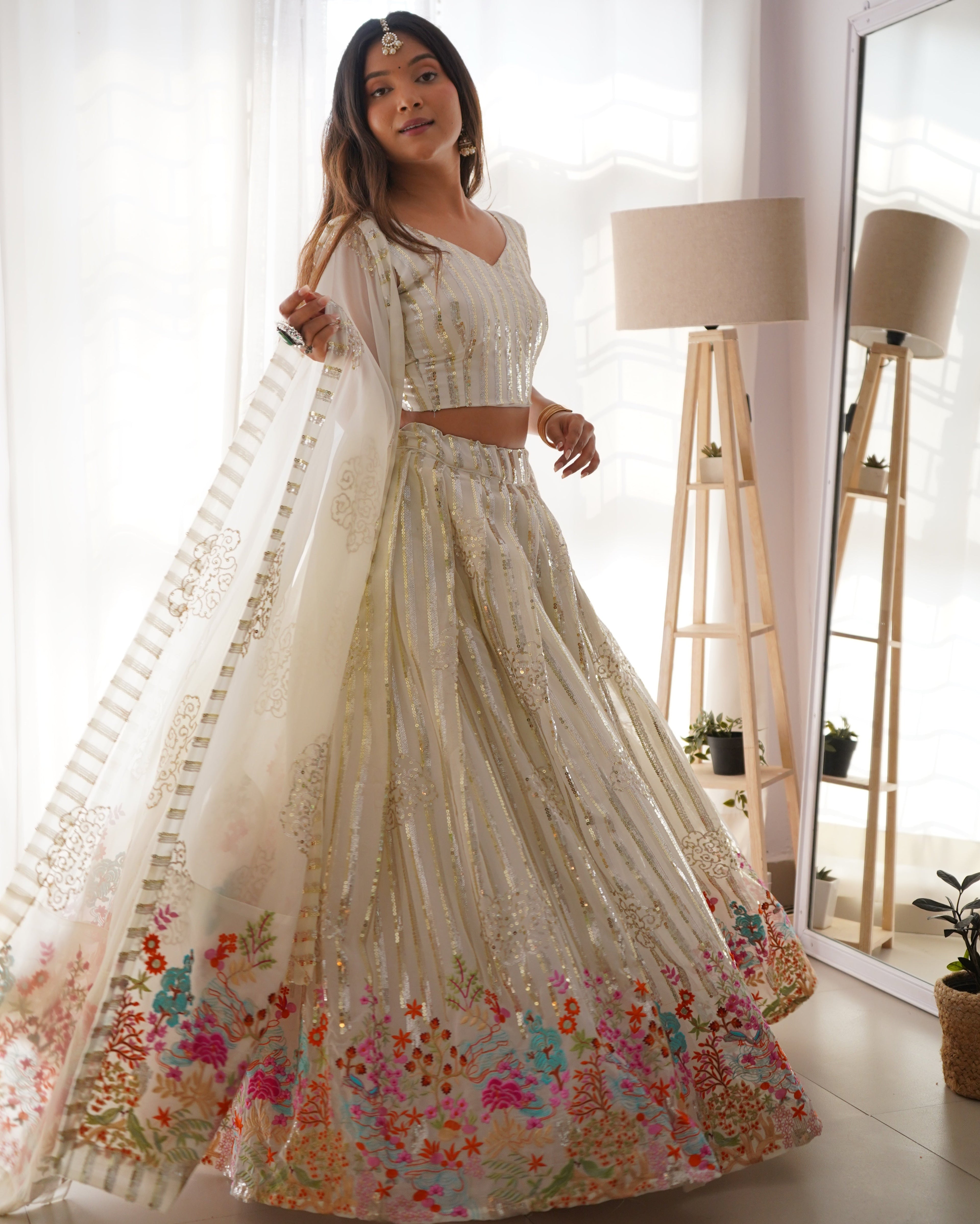 Designer Lehenga Choli With Thread And Sequence work