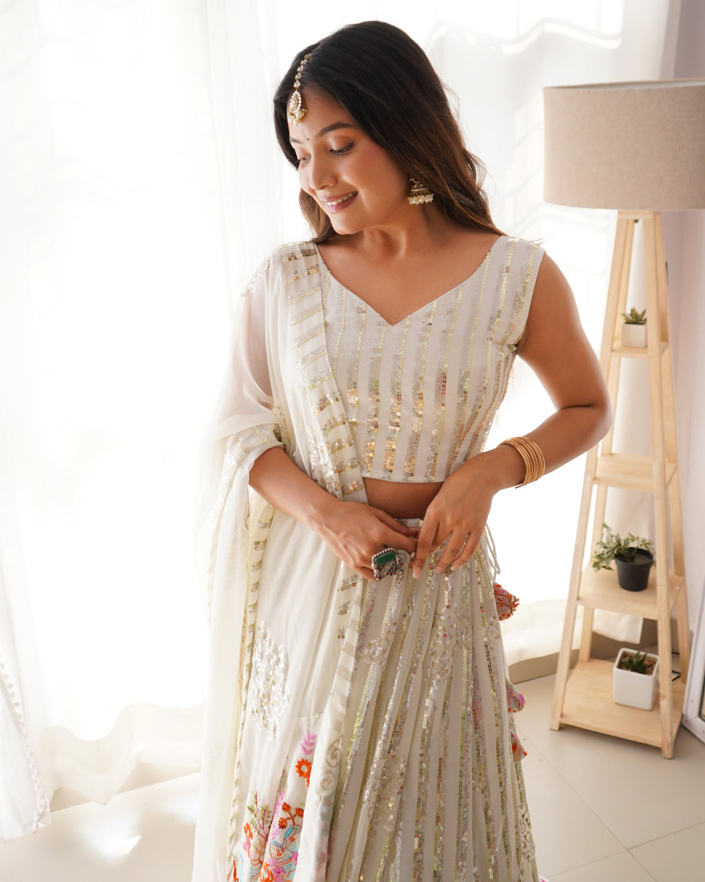 Designer Lehenga Choli With Thread And Sequence work