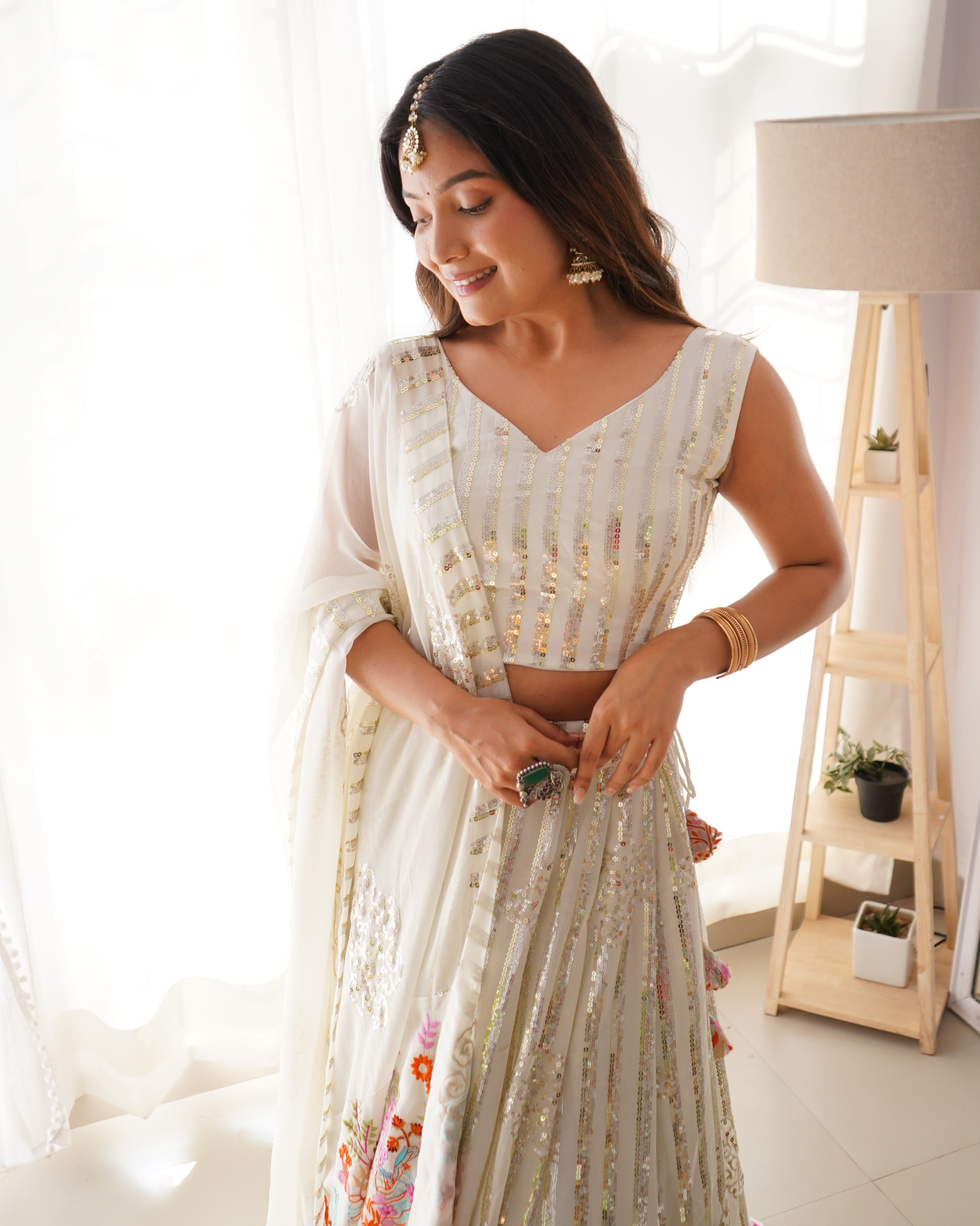 Designer Lehenga Choli With Thread And Sequence work