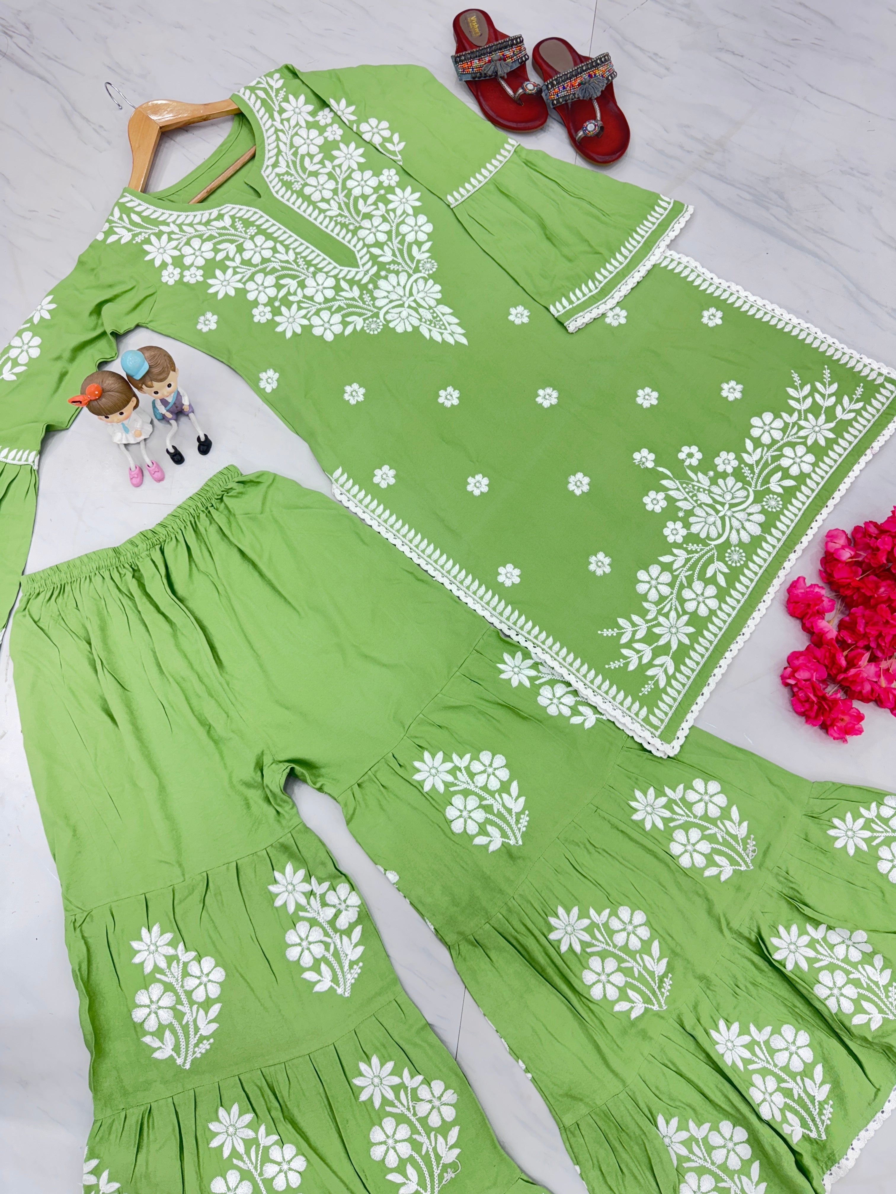 Designer Party Wear Look Top & Plazzo Set