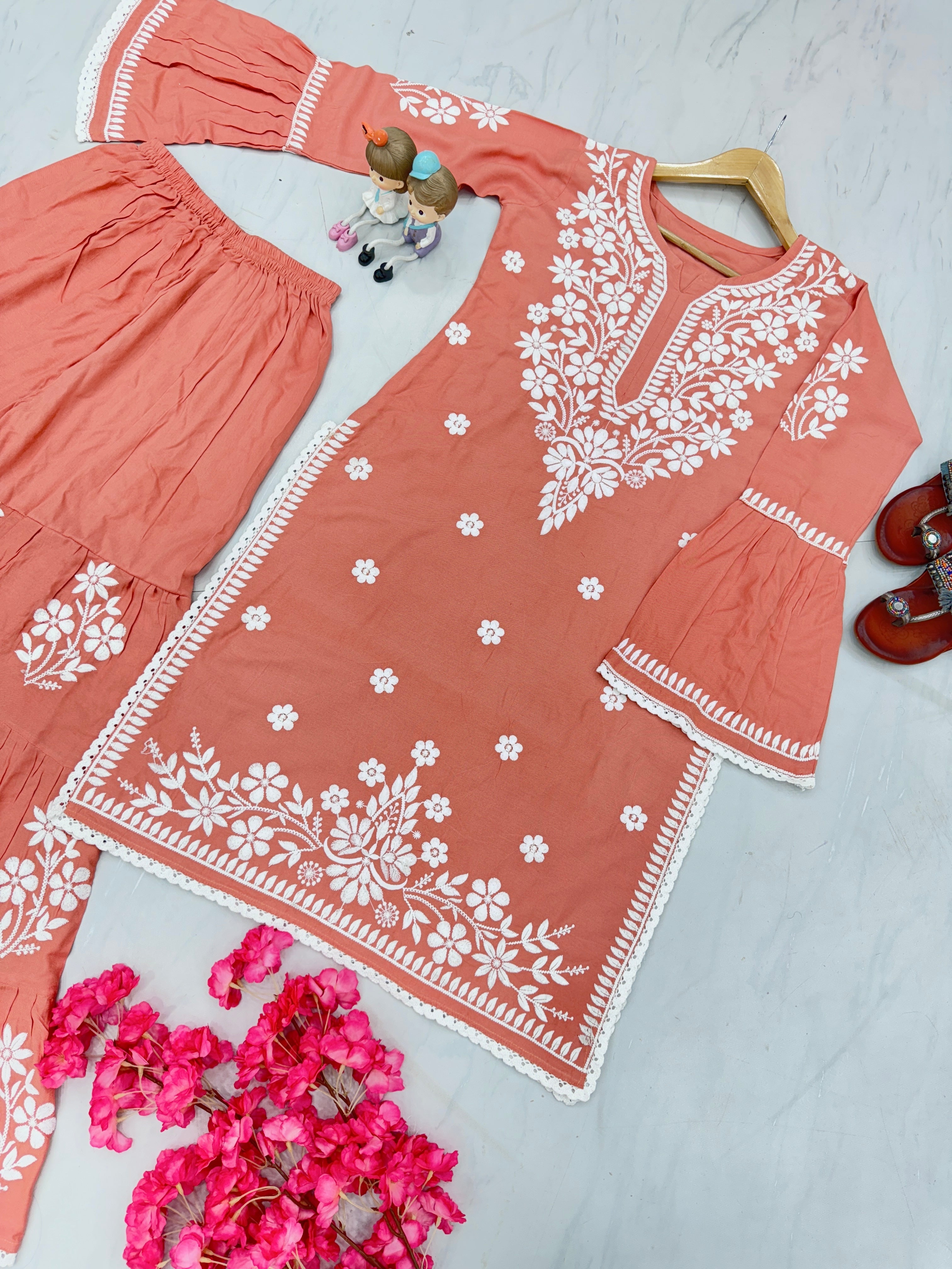 Designer Party Wear Look Top & Plazzo Set