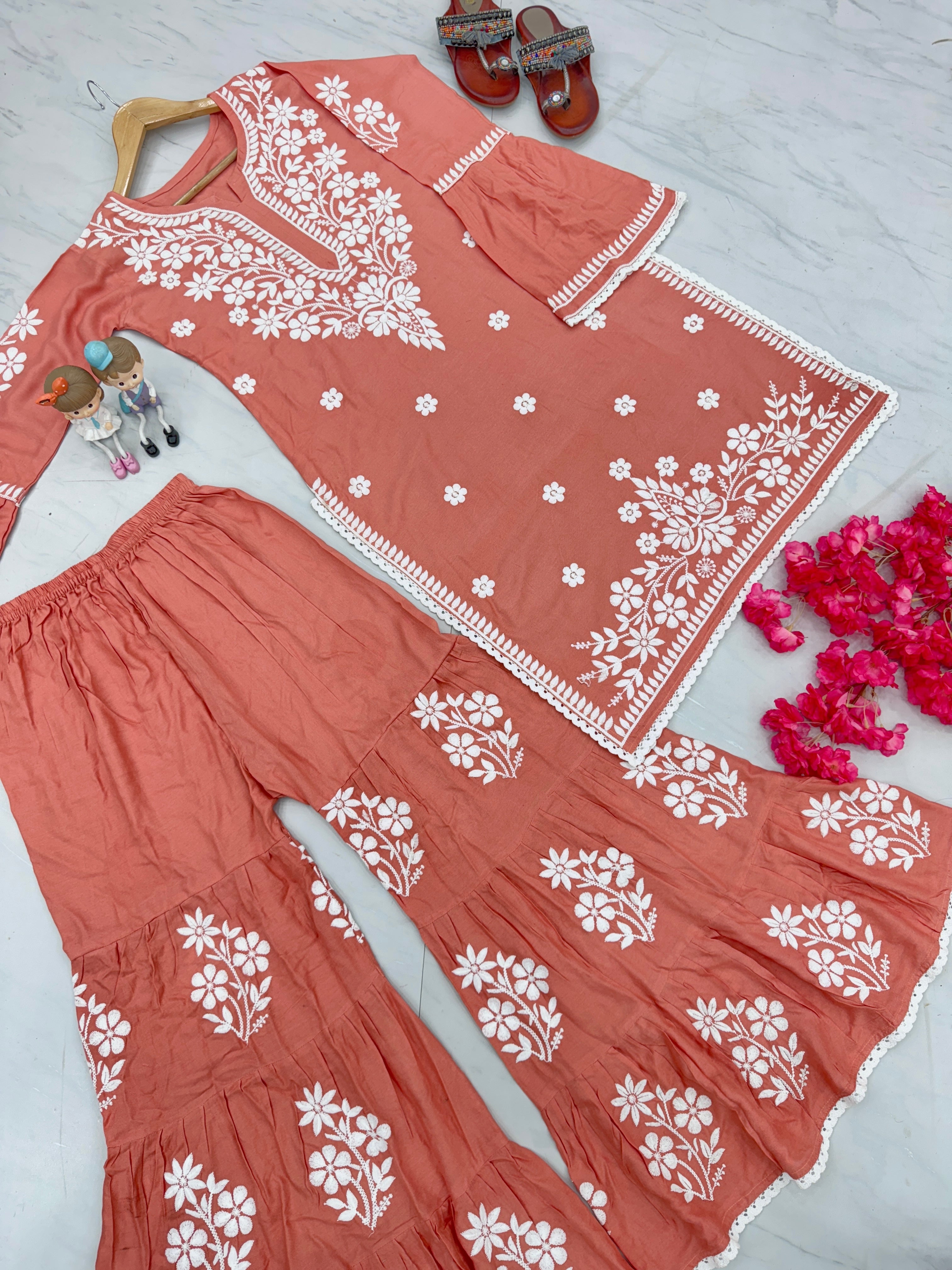Designer Party Wear Look Top & Plazzo Set