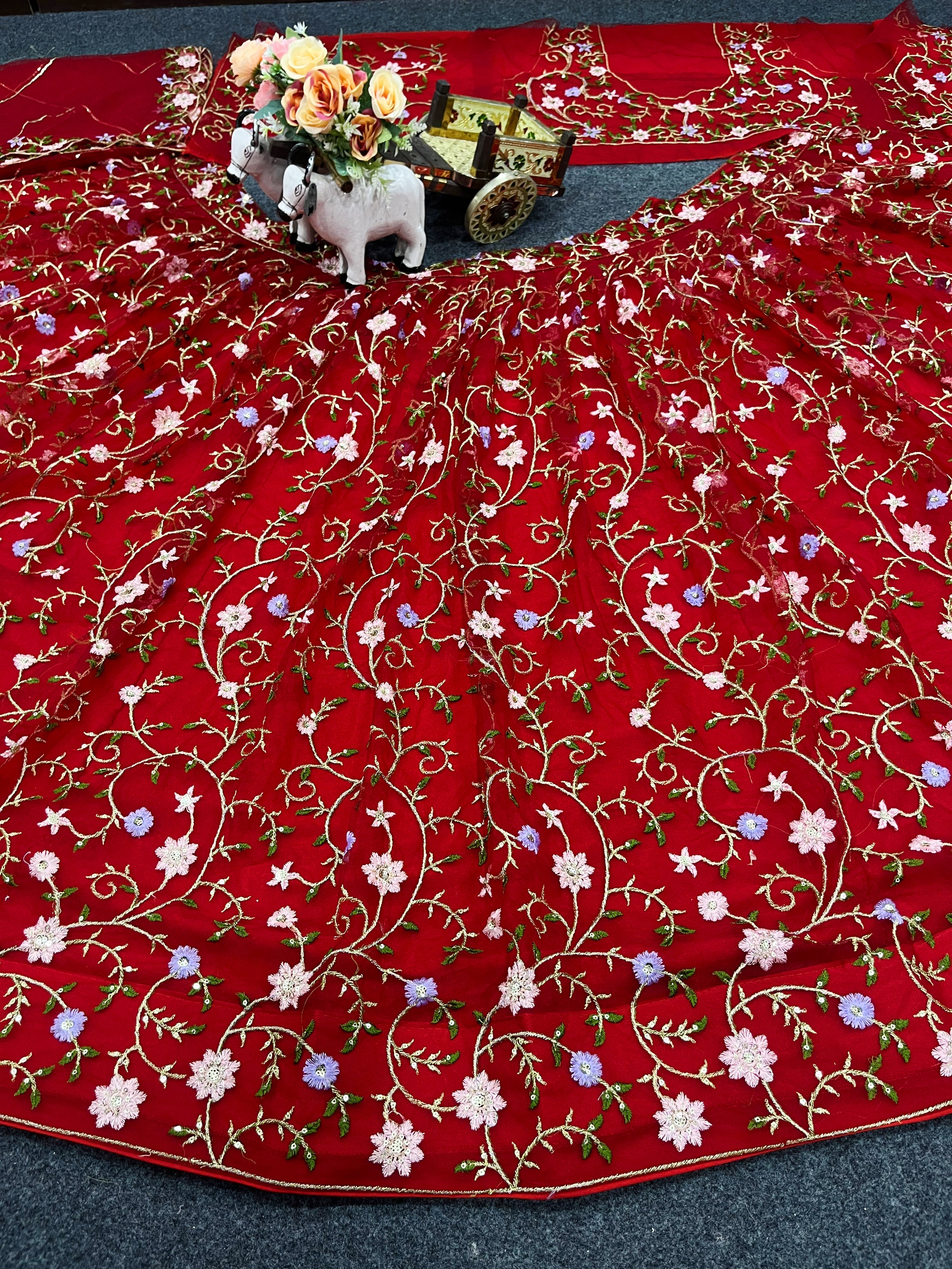 Trending Lehenga Choli & Dupatta With Sequins Embroidery Work