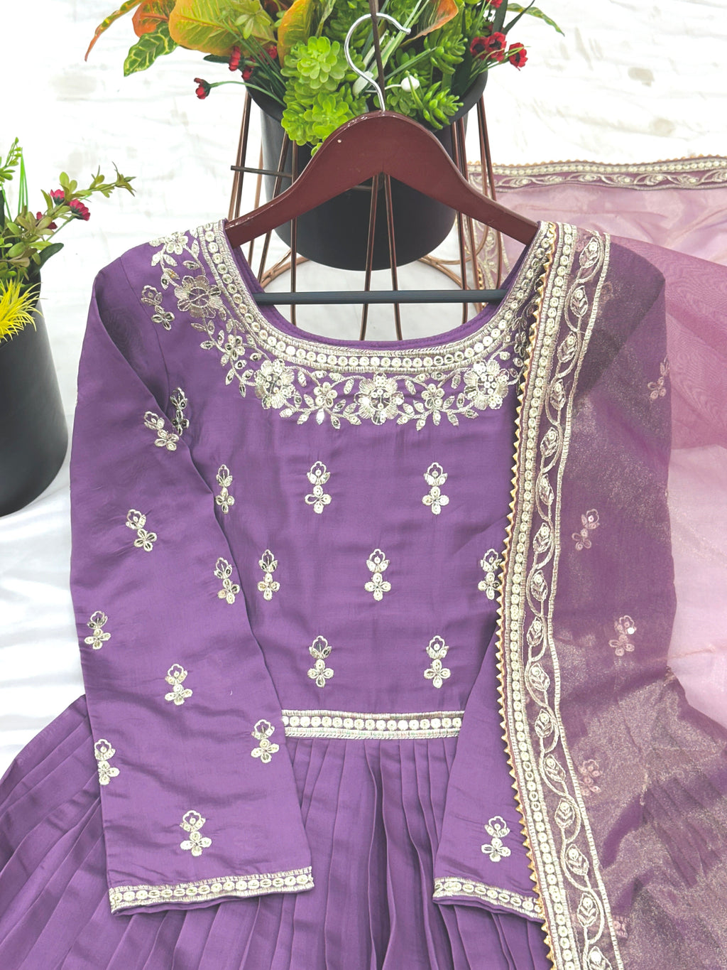 Party Wear Look Full Heavy Embroidery Sequence Work Gown With Pent And Dupatta