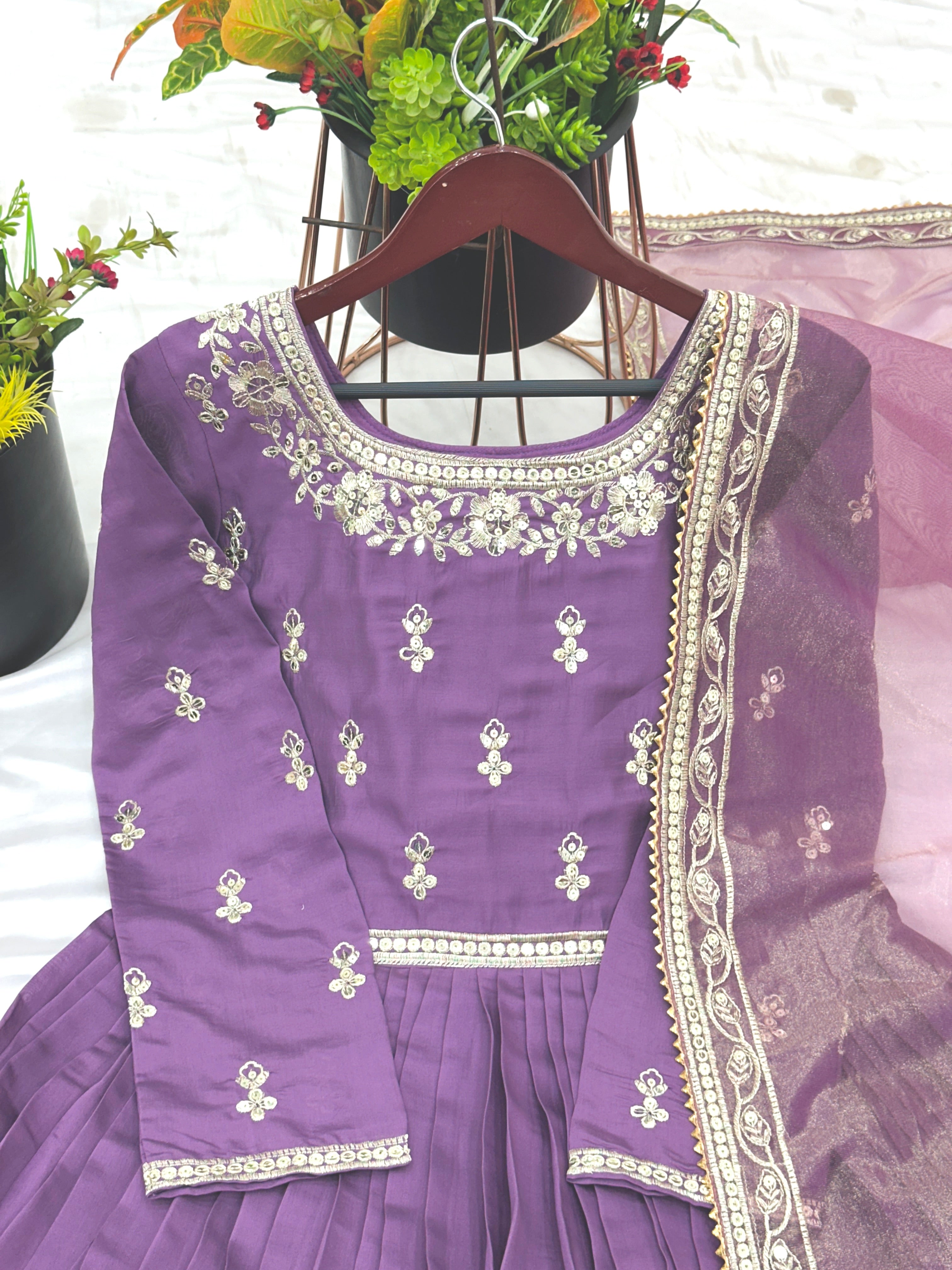 Party Wear Look Full Heavy Embroidery Sequence Work Gown With Pent And Dupatta