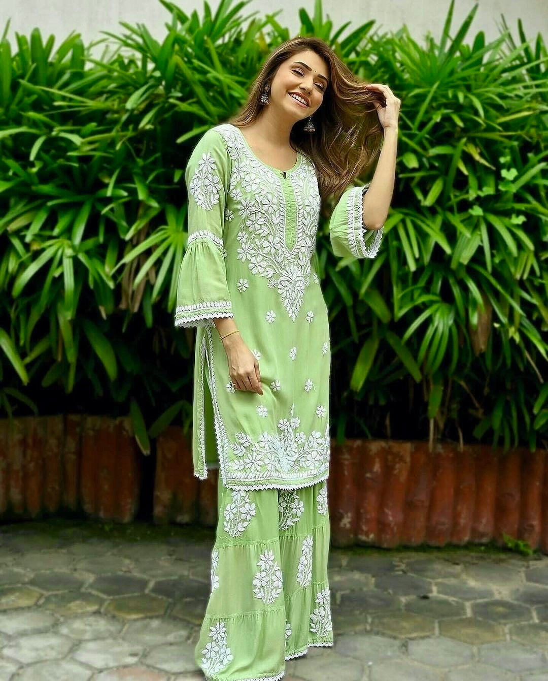 Designer Party Wear Look Top & Plazzo Set
