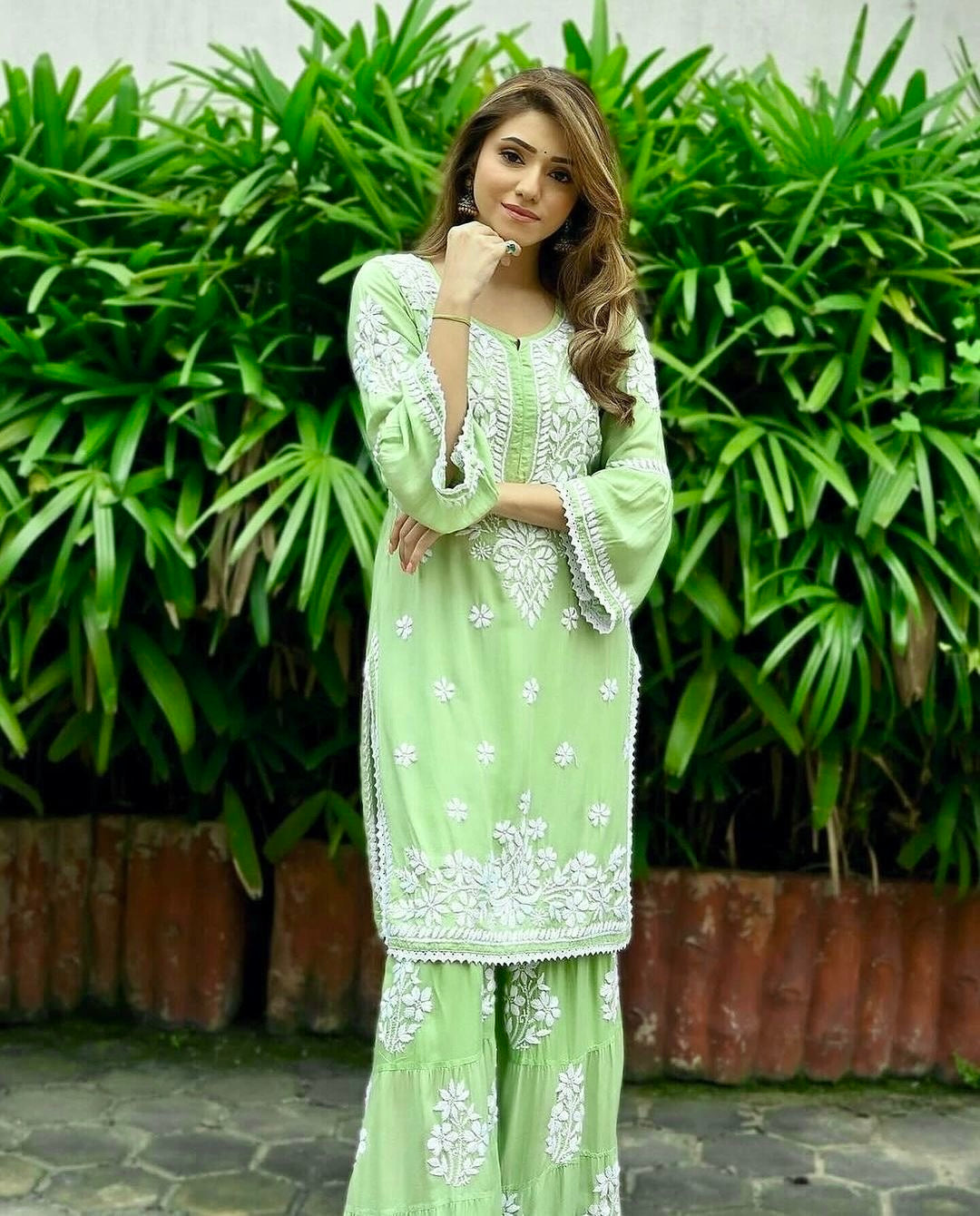 Designer Party Wear Look Top & Plazzo Set