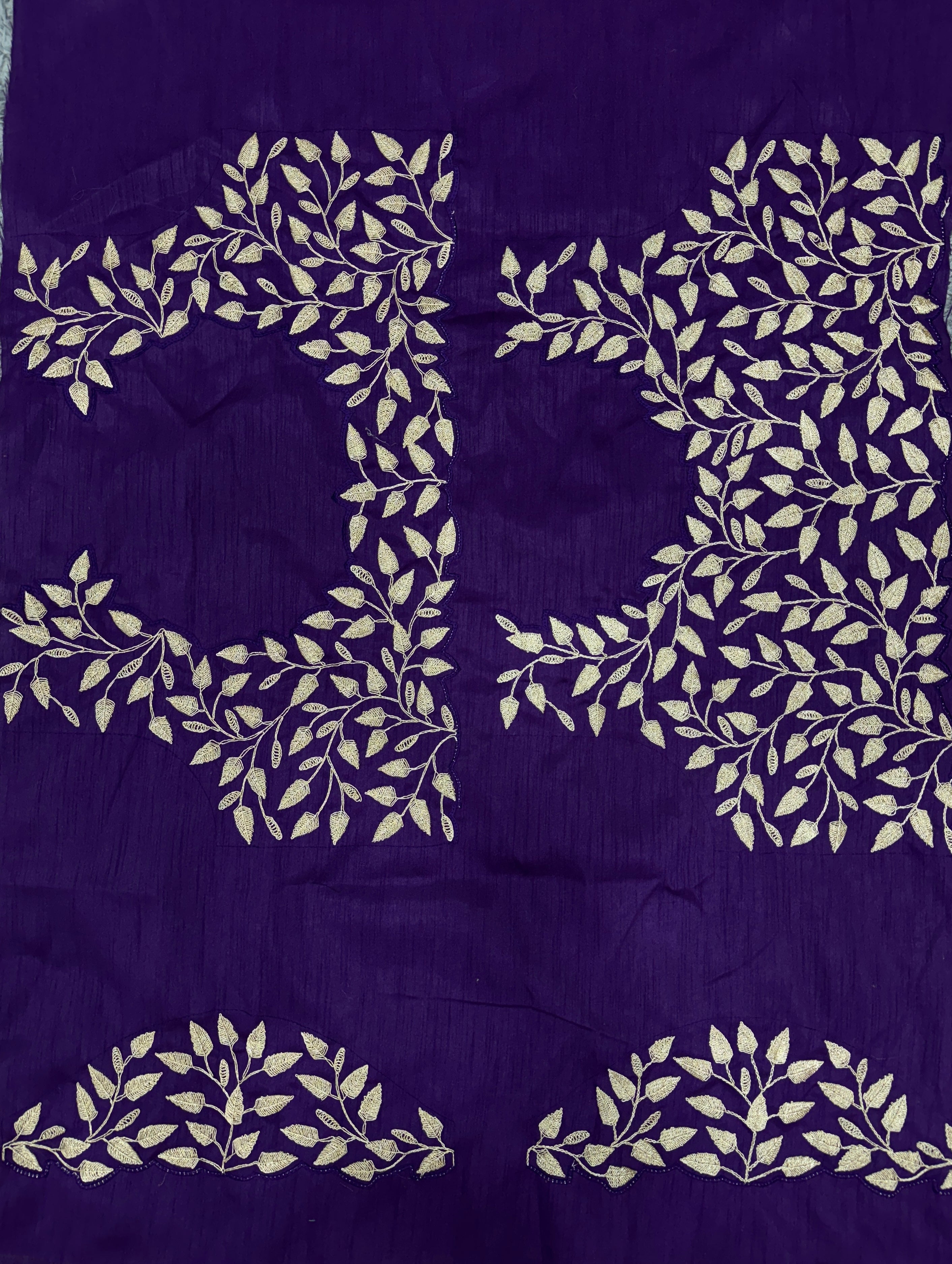 Designer Saree With Sequins Embroidery Work Lace Border
