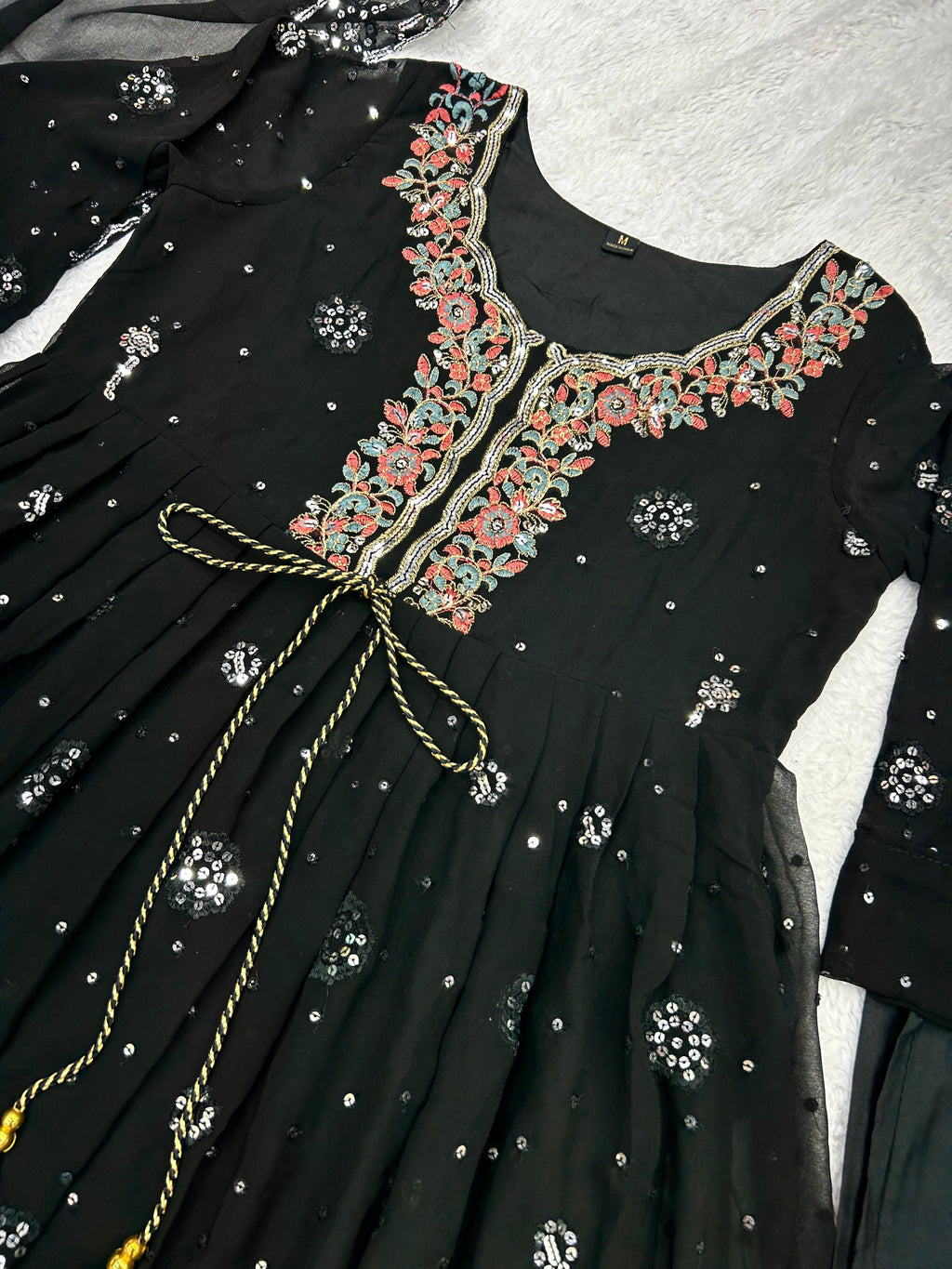 Designer Party Wear Anarkali Gown, Pent And Dupatta