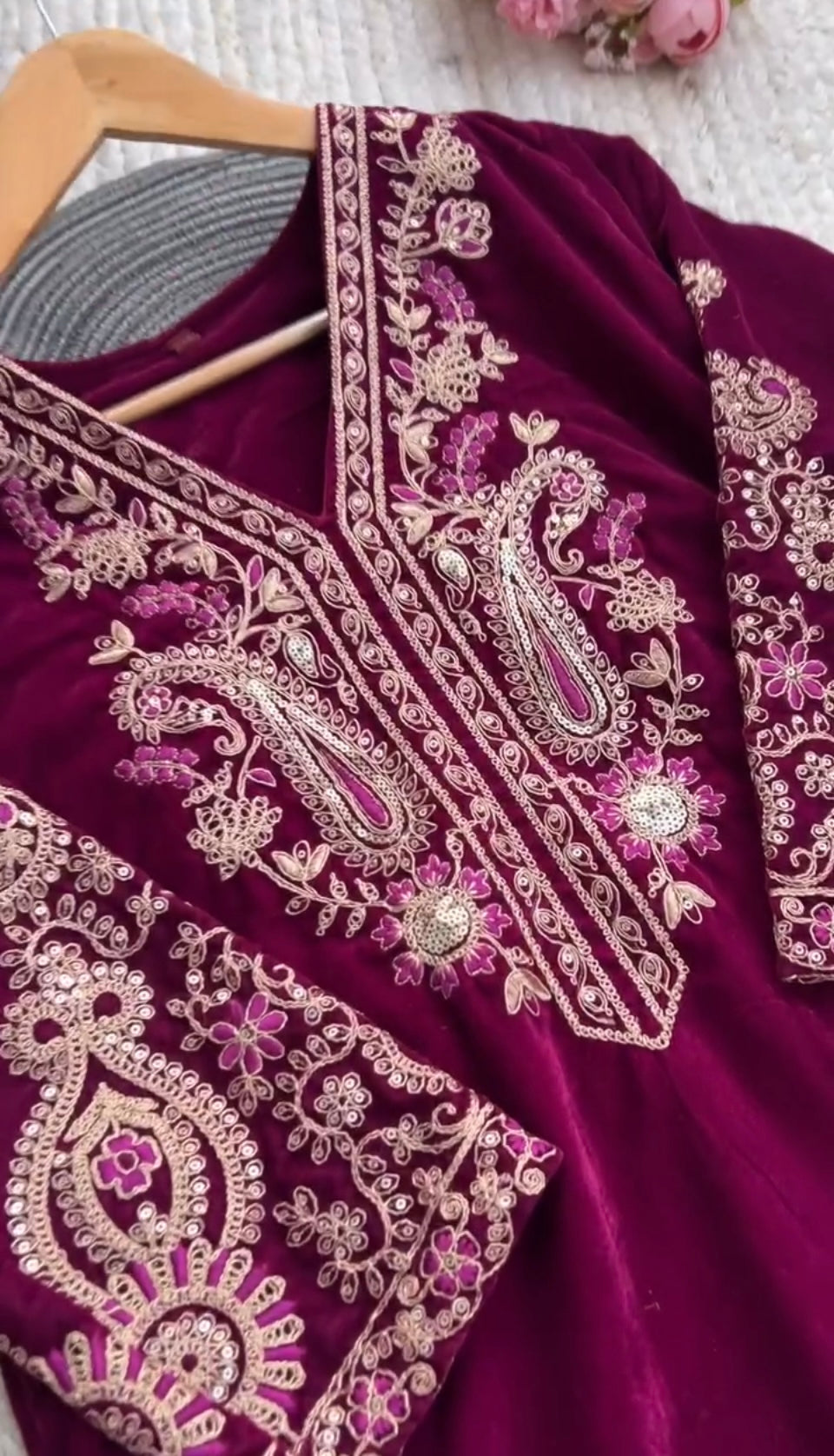 Beautiful Party Wear Top Bottom And Dupatta With Embroidery Work