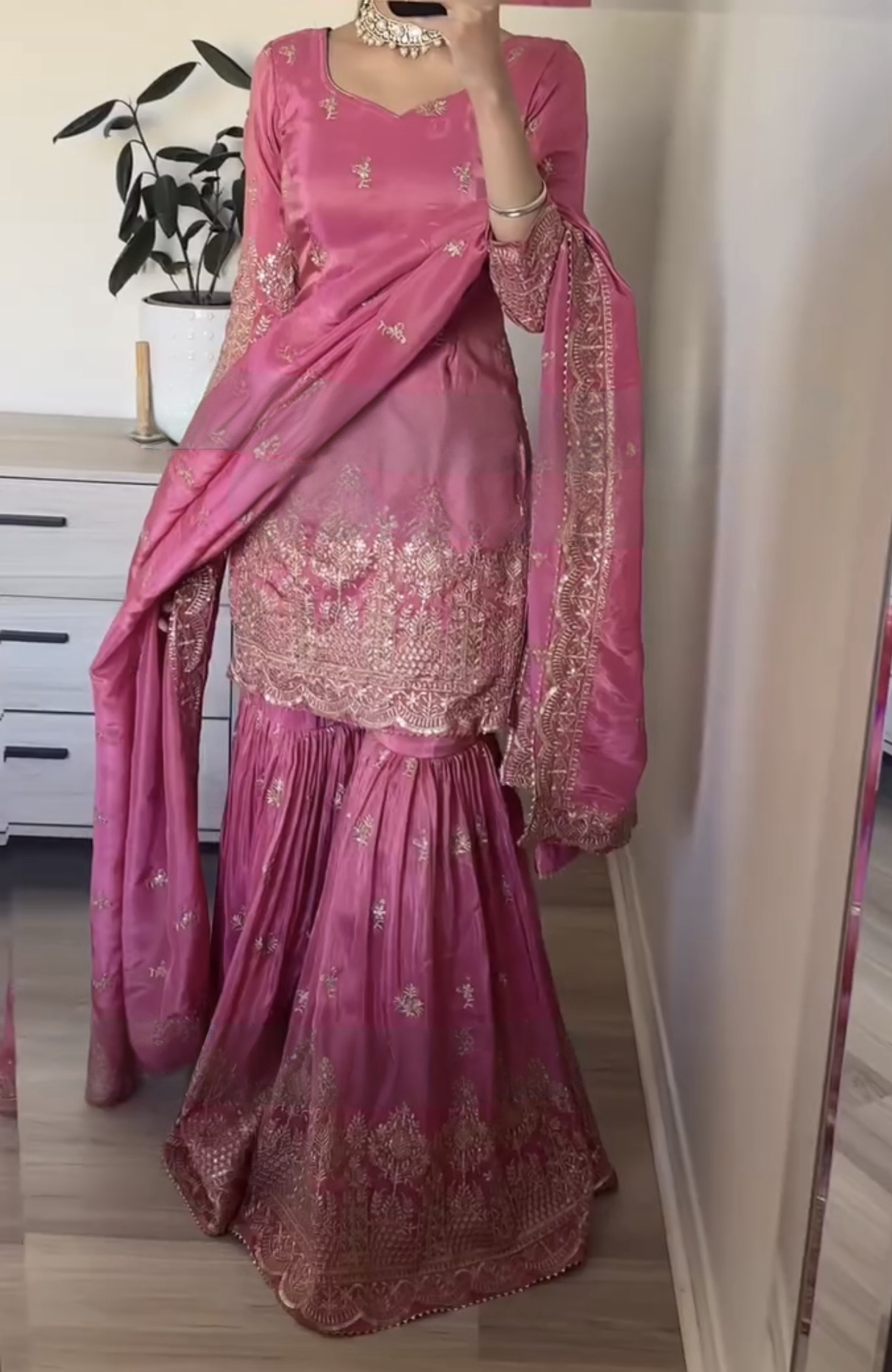 Party Wear Look Pure Heavy Simar Georgette Top Plazzo & Dupatta Set