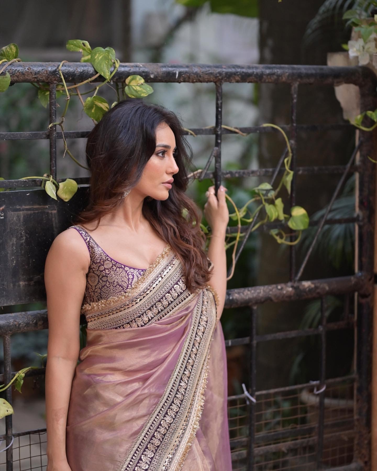 Designer Saree With Sequence And Dori Embroidery Work