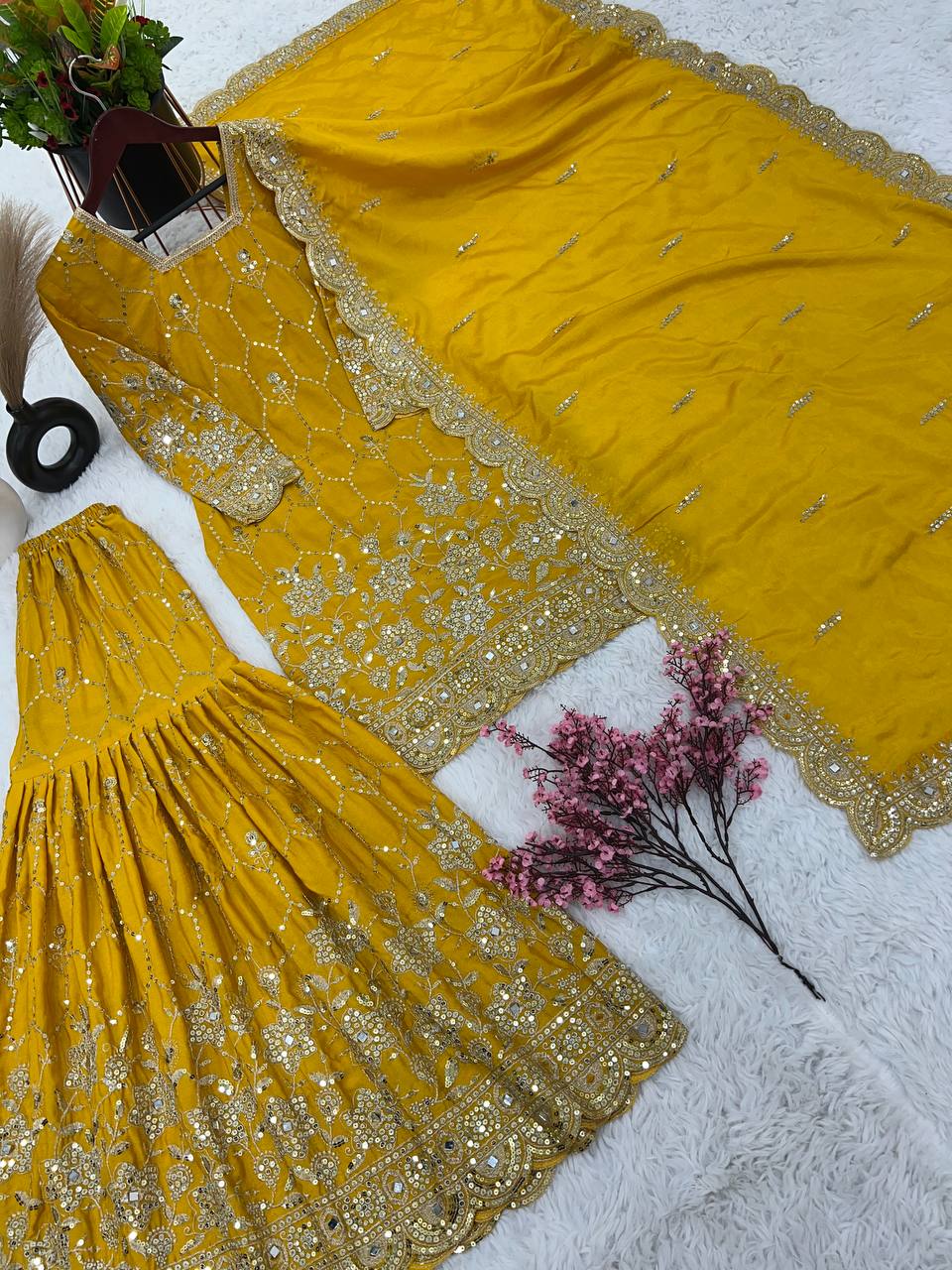 Beautiful Party Wear Top-Bottom And Dupatta