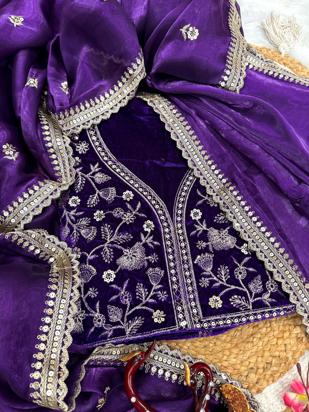 Party Wear Beautiful Saree With Zari Embroidery Work