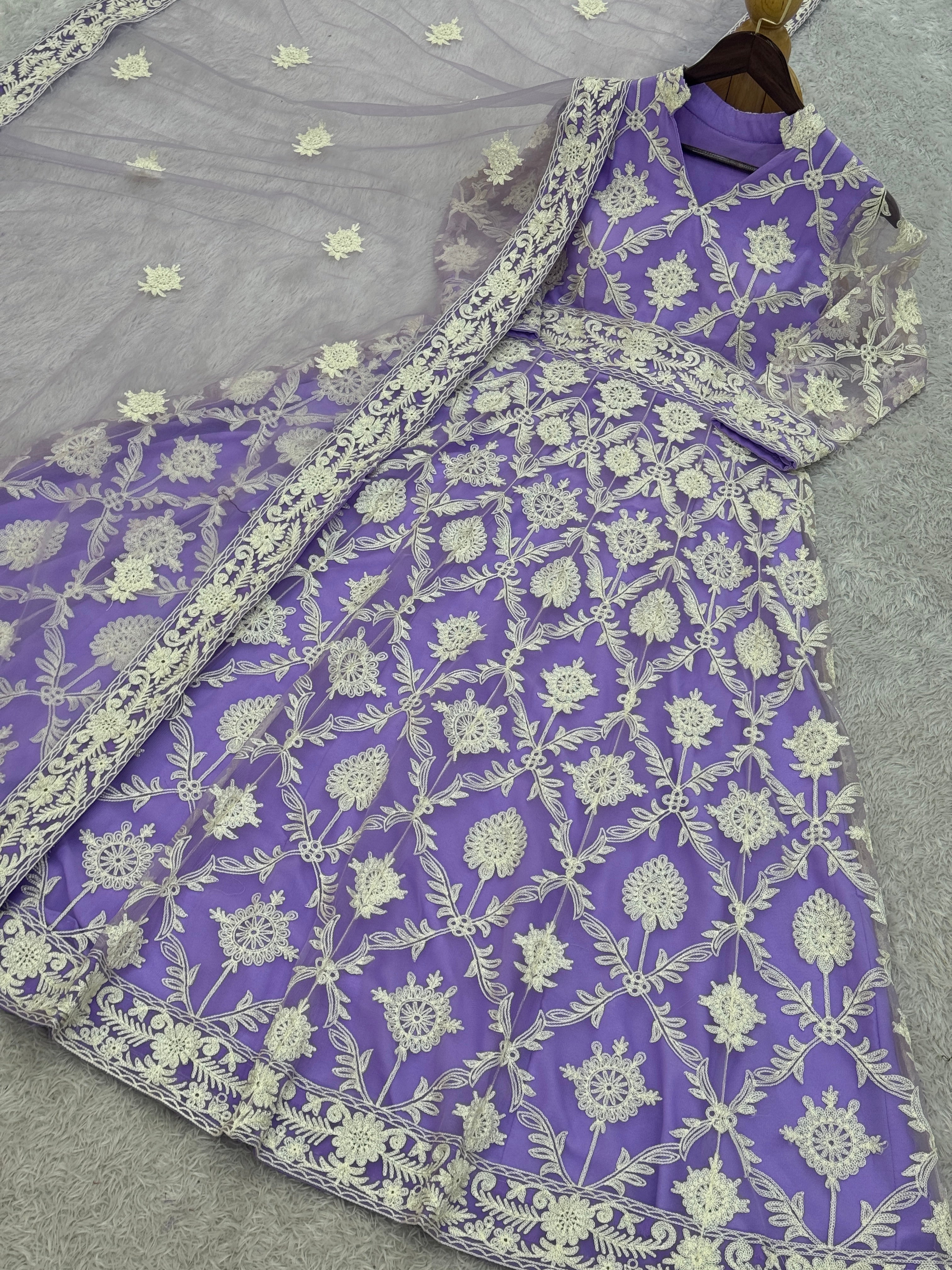 Party Wear Designer Anarkali Gown And Fancy Dupatta