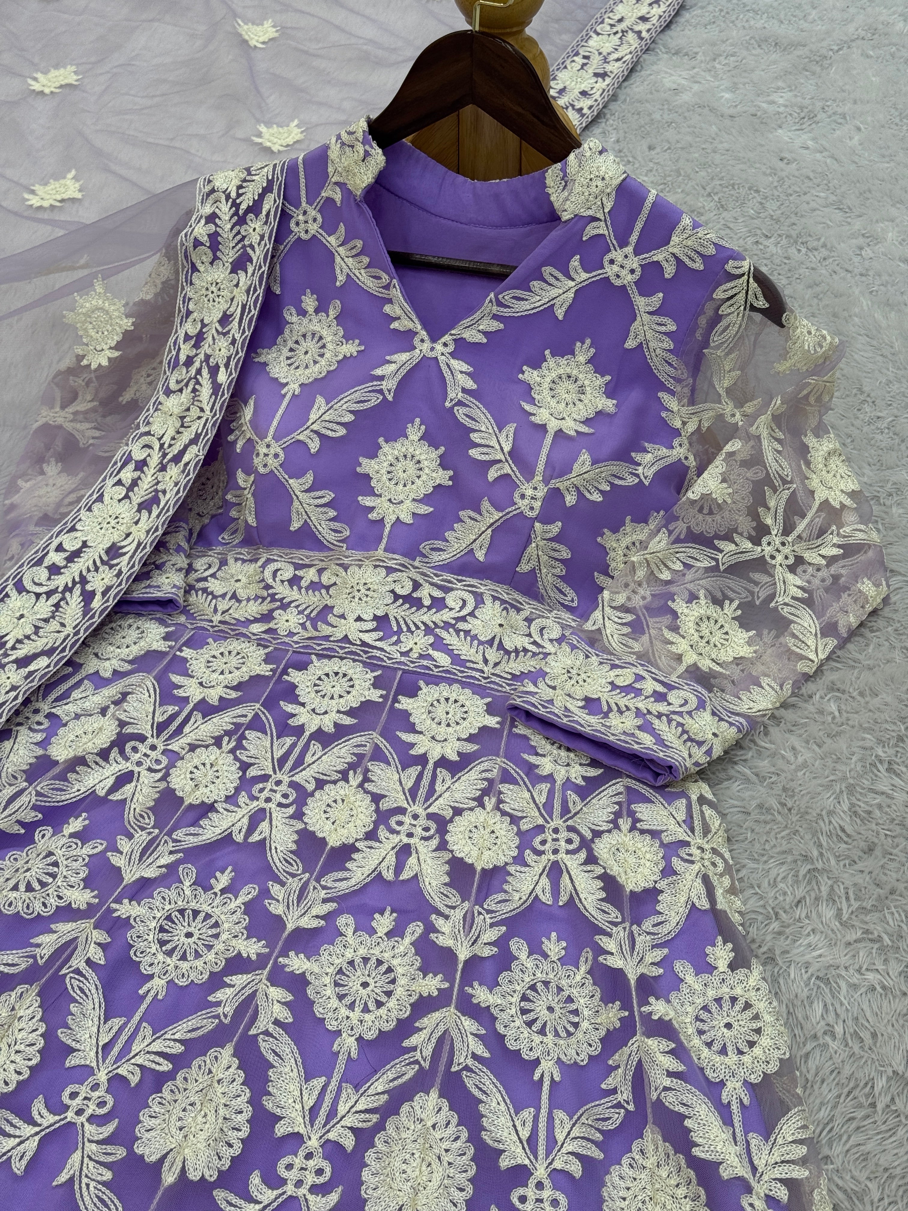 Party Wear Designer Anarkali Gown And Fancy Dupatta