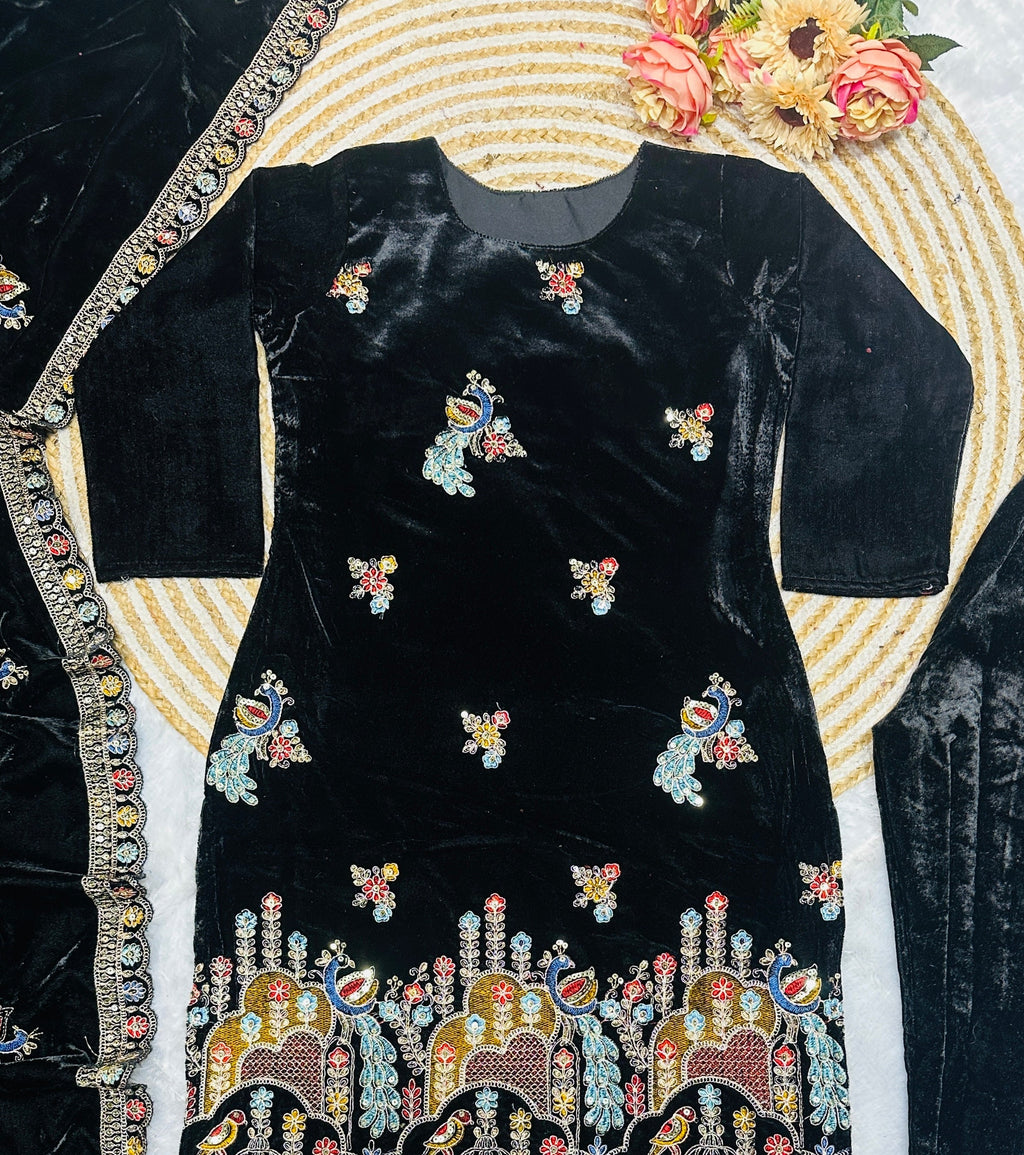 डिज़ाइनर पार्टी वियर टॉप बॉटम और फैंसी दुपट्टा