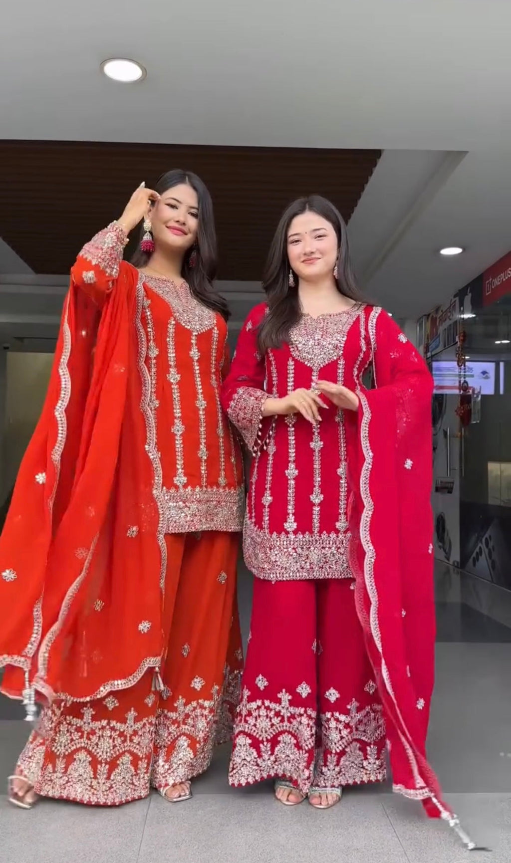 Beautiful Top-Bottom And Dupatta With Embroidery Coding Sequence Work