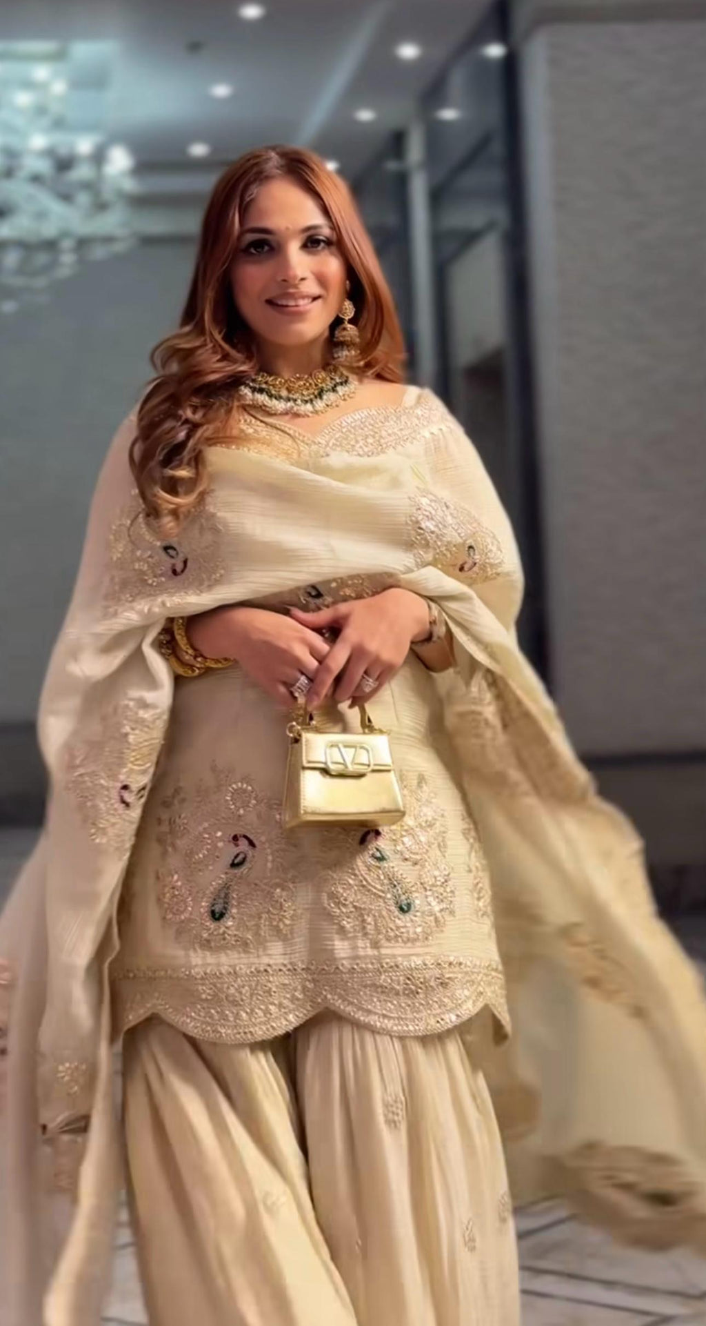 Fancy Top-Bottom And Dupatta Embroidery Coding Dori-Sequence Work