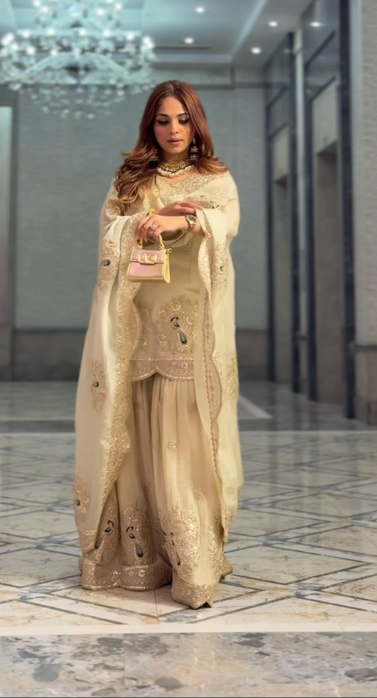 Fancy Top-Bottom And Dupatta Embroidery Coding Dori-Sequence Work