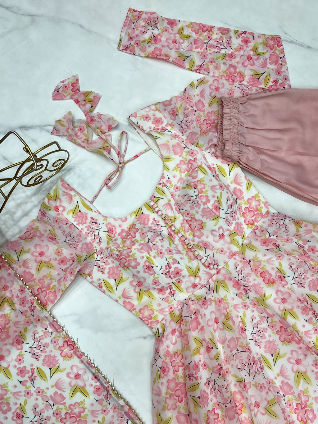 Party Wear Beautiful Anarkali Gown With Floral Print